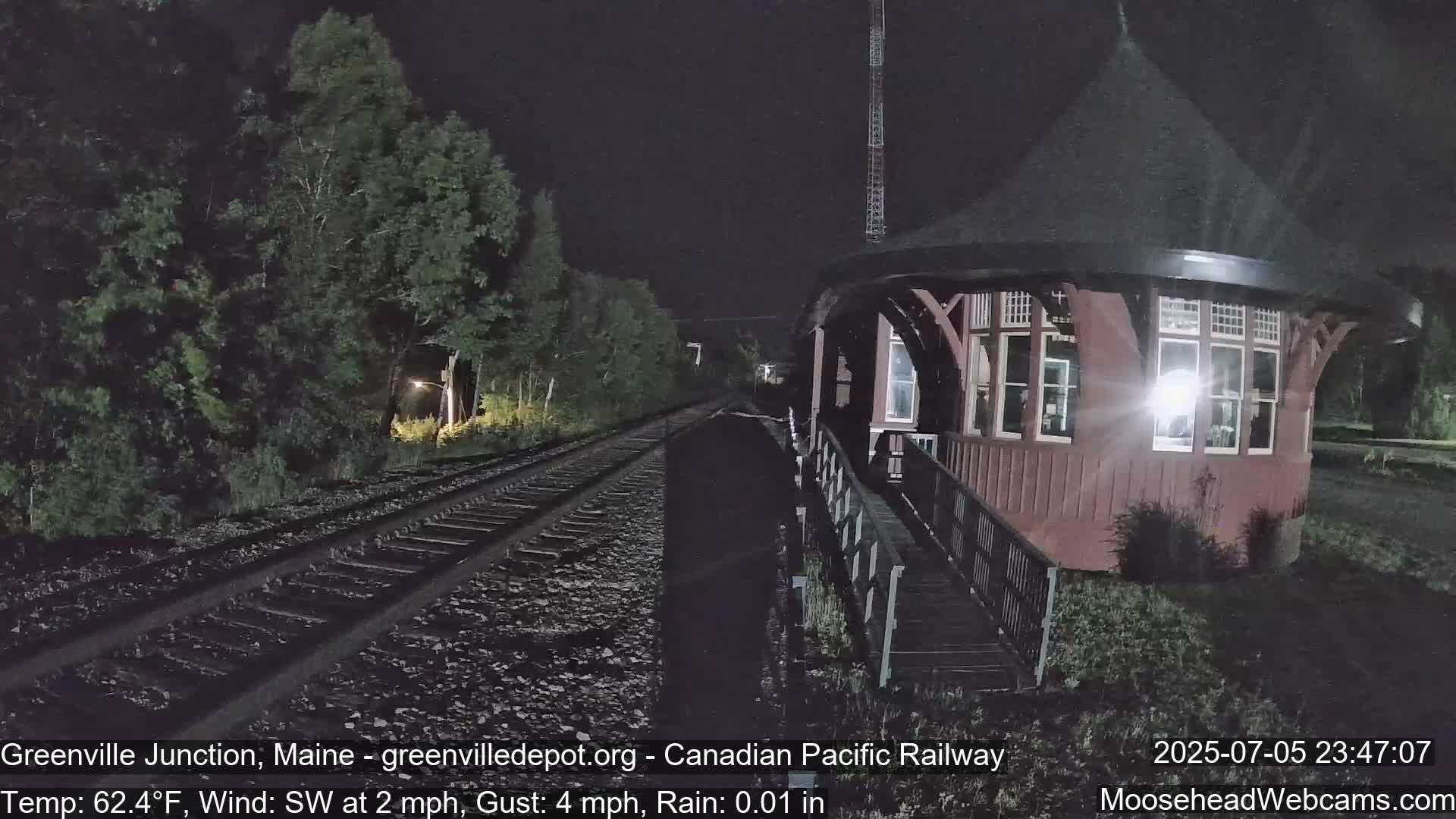 Canadian Pacific Railway , Live Cam , Greenville Junction - Greenville , Maine ,USA