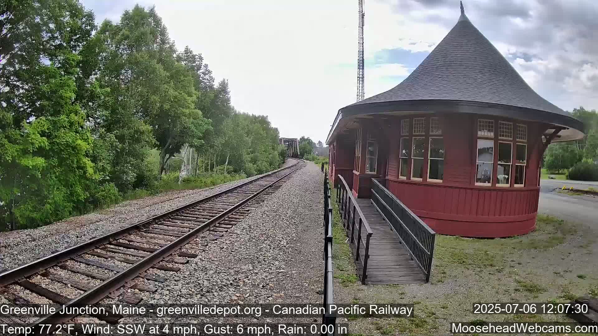 Canadian Pacific Railway , Live Cam , Greenville Junction - Greenville , Maine ,USA