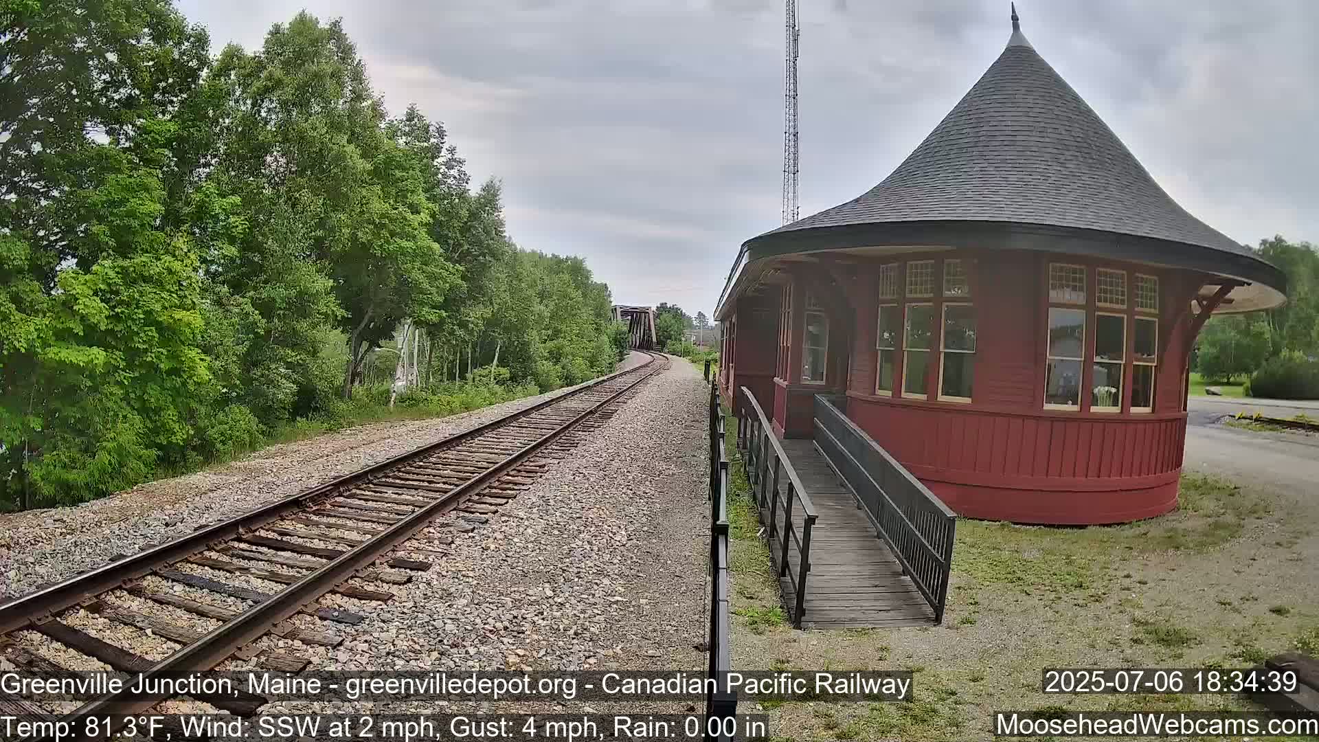 Canadian Pacific Railway , Live Cam , Greenville Junction - Greenville , Maine ,USA