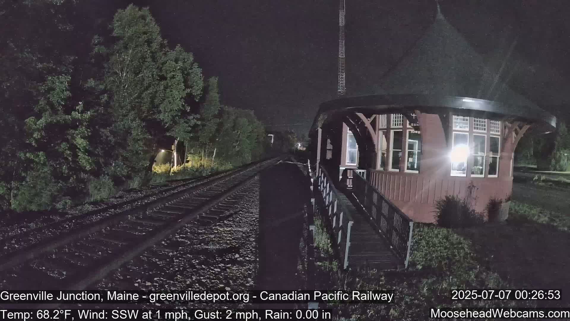 Canadian Pacific Railway , Live Cam , Greenville Junction - Greenville , Maine ,USA