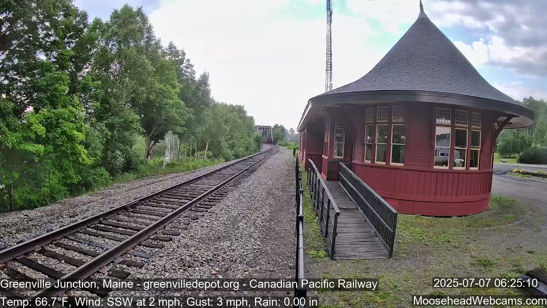 Canadian Pacific Railway , Live Cam , Greenville Junction - Greenville , Maine ,USA