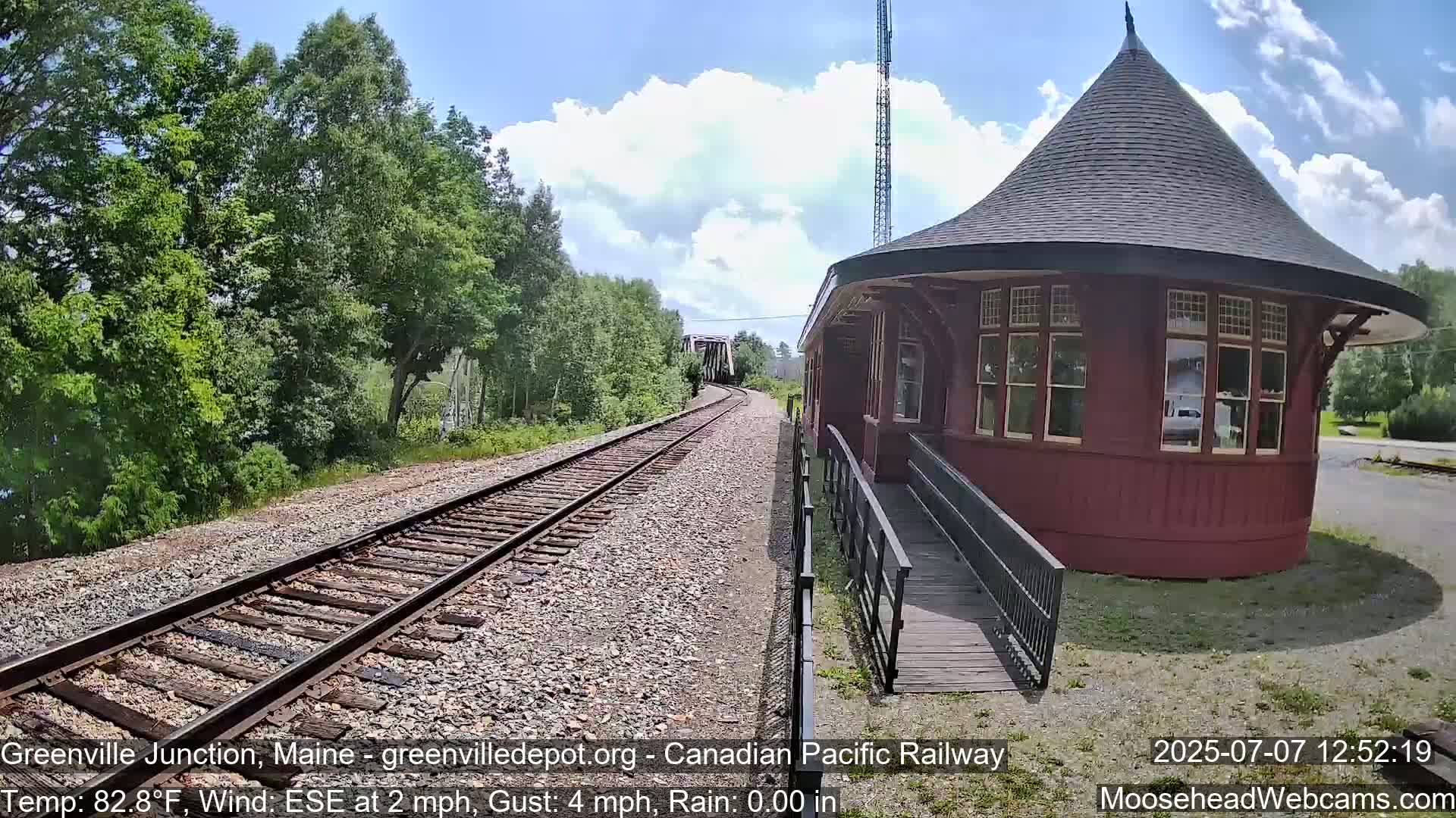 Canadian Pacific Railway , Live Cam , Greenville Junction - Greenville , Maine ,USA