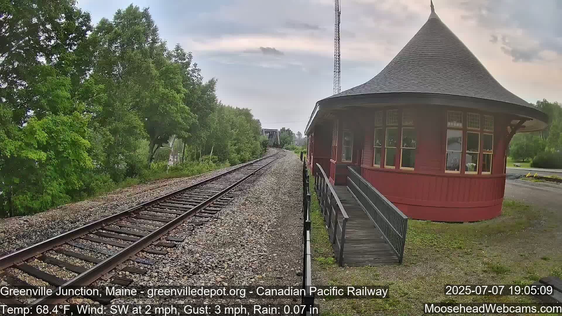 Canadian Pacific Railway , Live Cam , Greenville Junction - Greenville , Maine ,USA