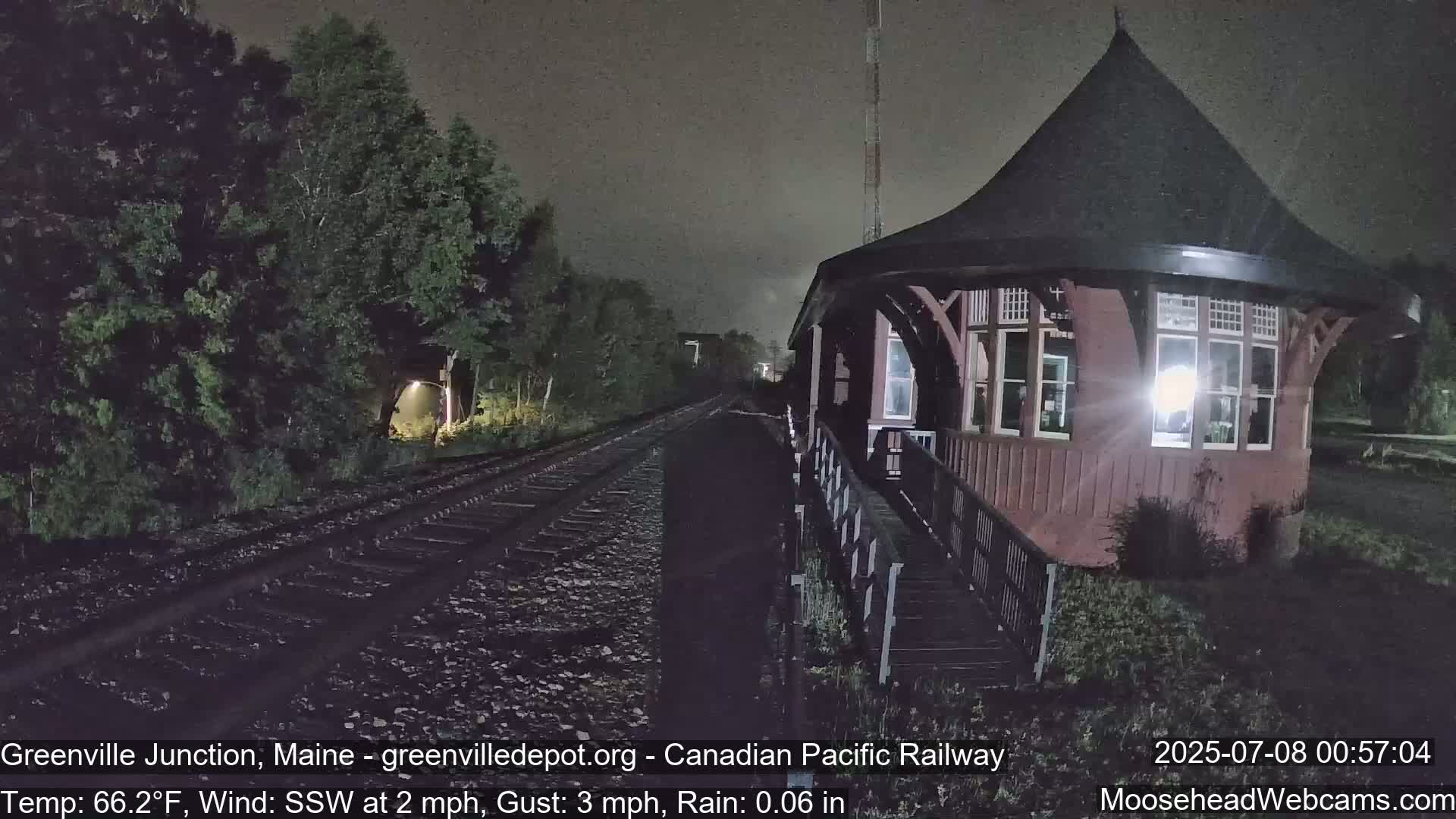 Canadian Pacific Railway , Live Cam , Greenville Junction - Greenville , Maine ,USA