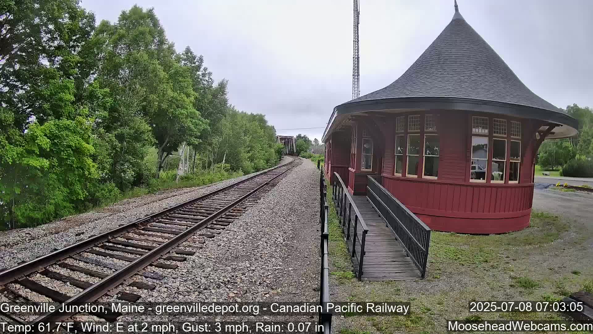 Canadian Pacific Railway , Live Cam , Greenville Junction - Greenville , Maine ,USA