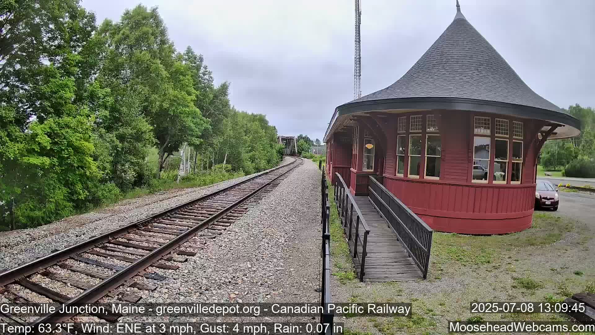Canadian Pacific Railway , Live Cam , Greenville Junction - Greenville , Maine ,USA