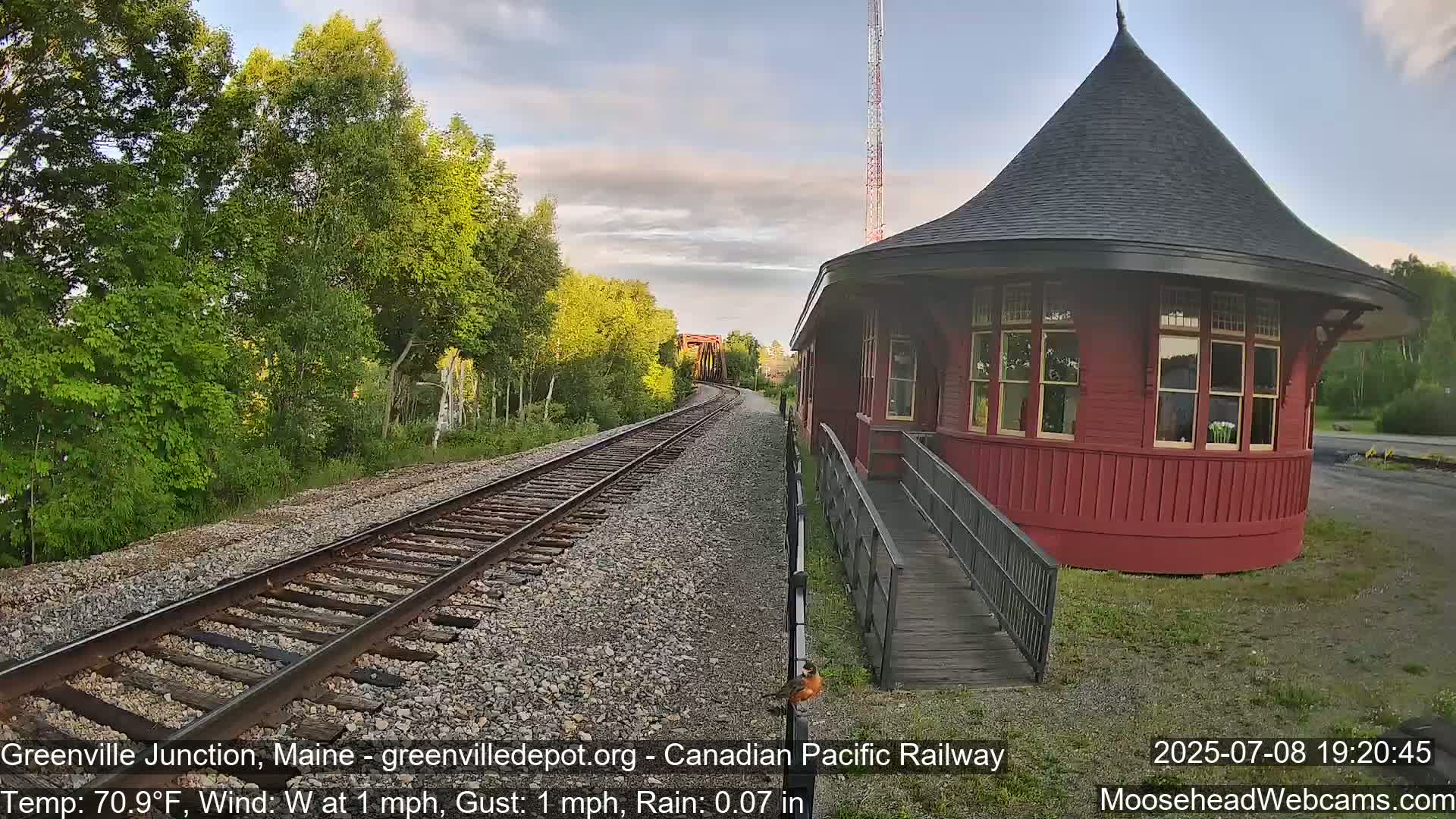 Canadian Pacific Railway , Live Cam , Greenville Junction - Greenville , Maine ,USA