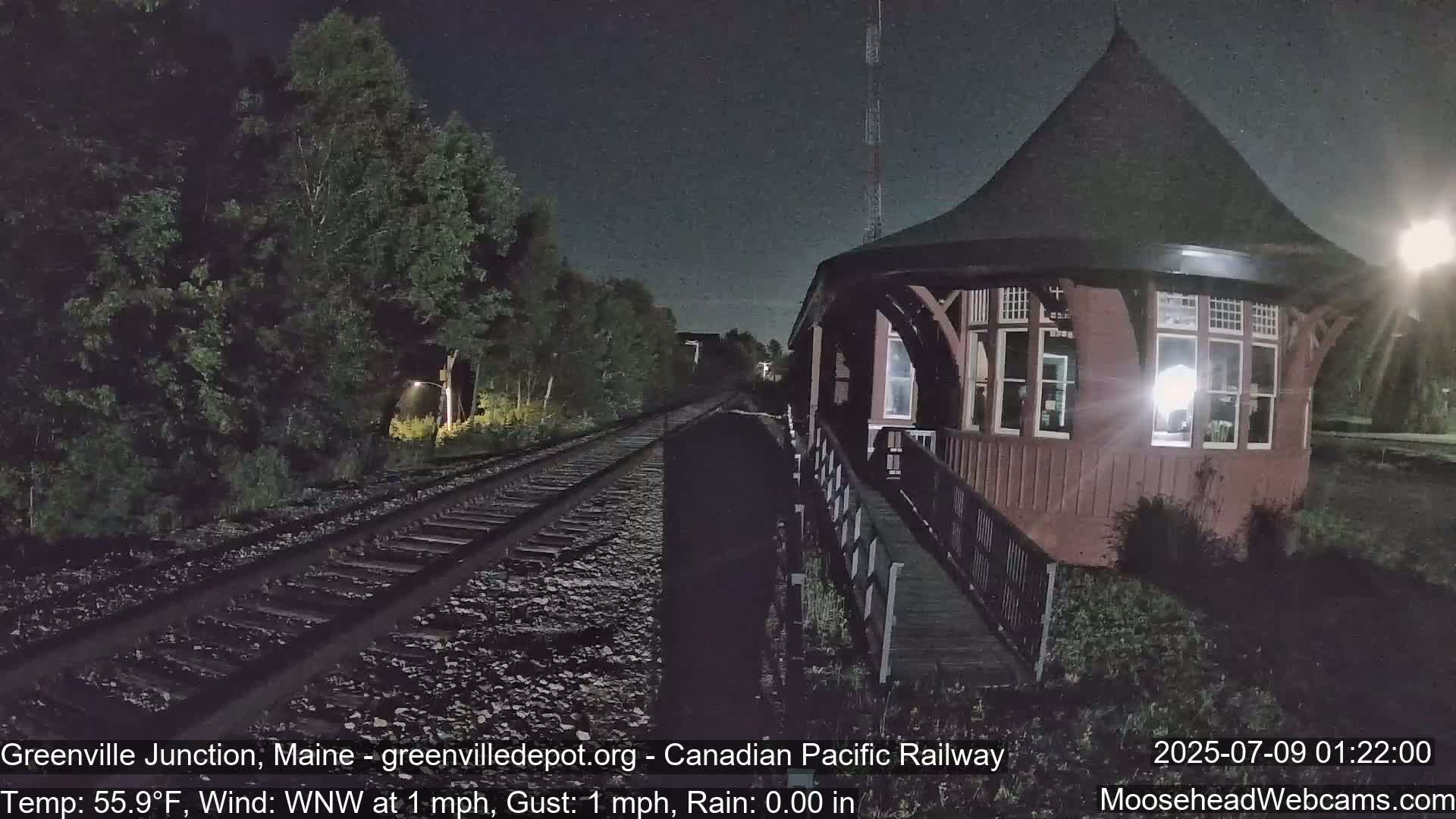 Canadian Pacific Railway , Live Cam , Greenville Junction - Greenville , Maine ,USA