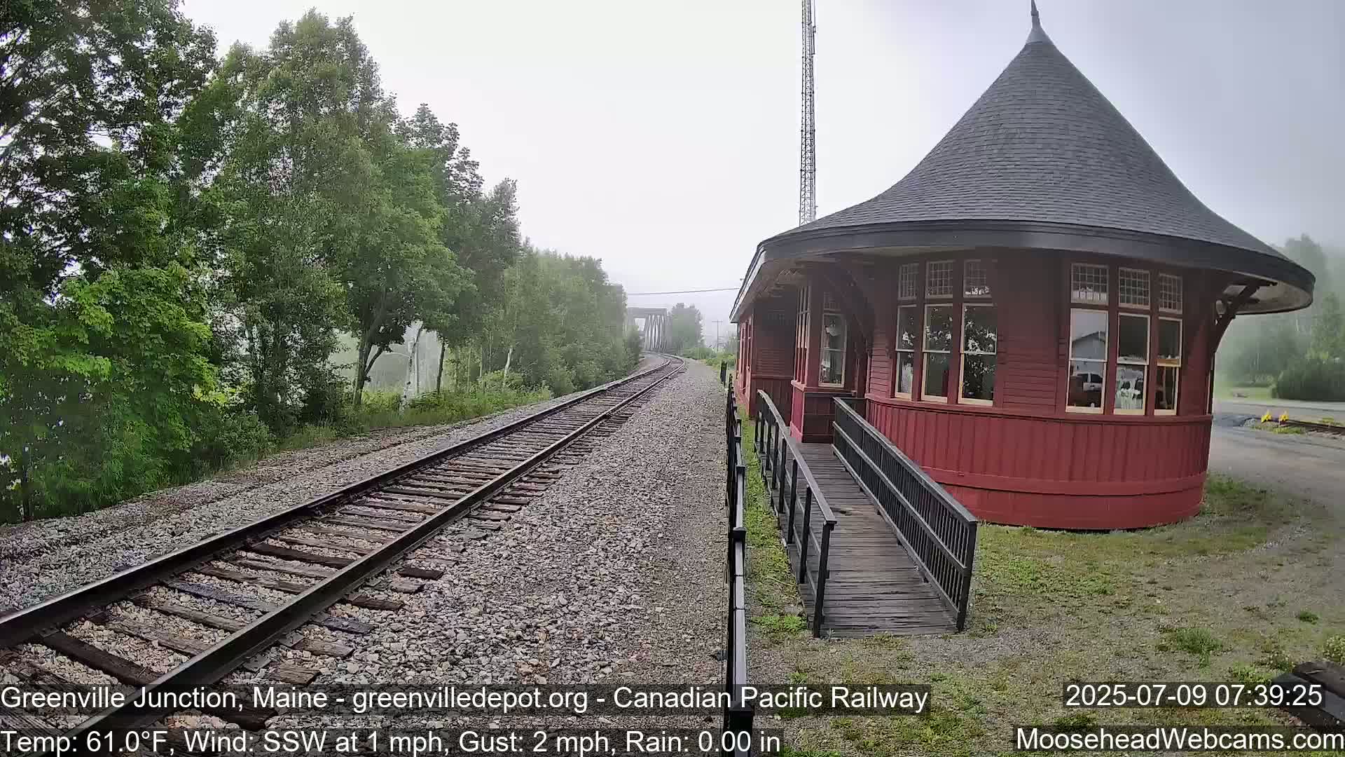 Canadian Pacific Railway , Live Cam , Greenville Junction - Greenville , Maine ,USA