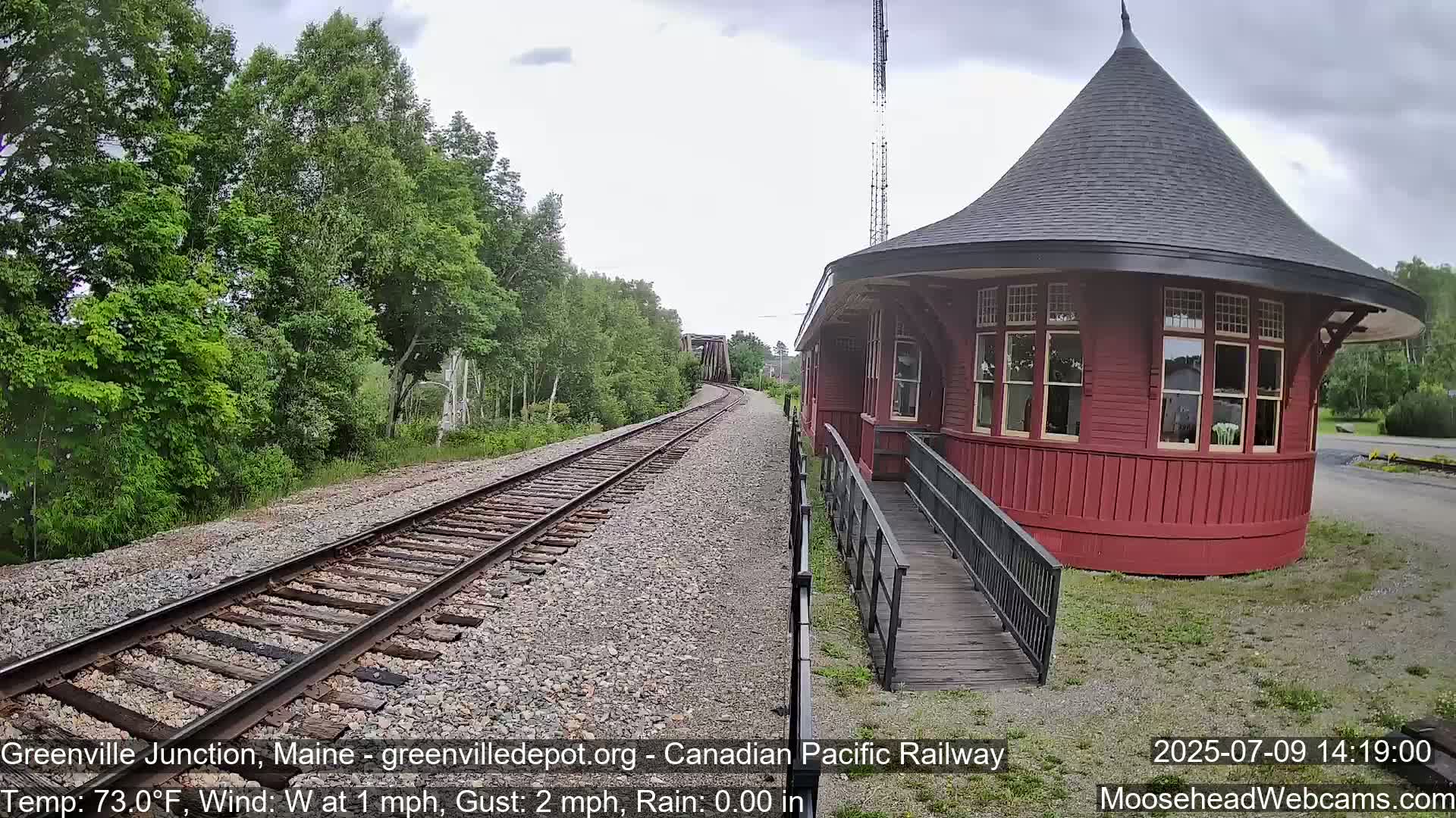 Canadian Pacific Railway , Live Cam , Greenville Junction - Greenville , Maine ,USA