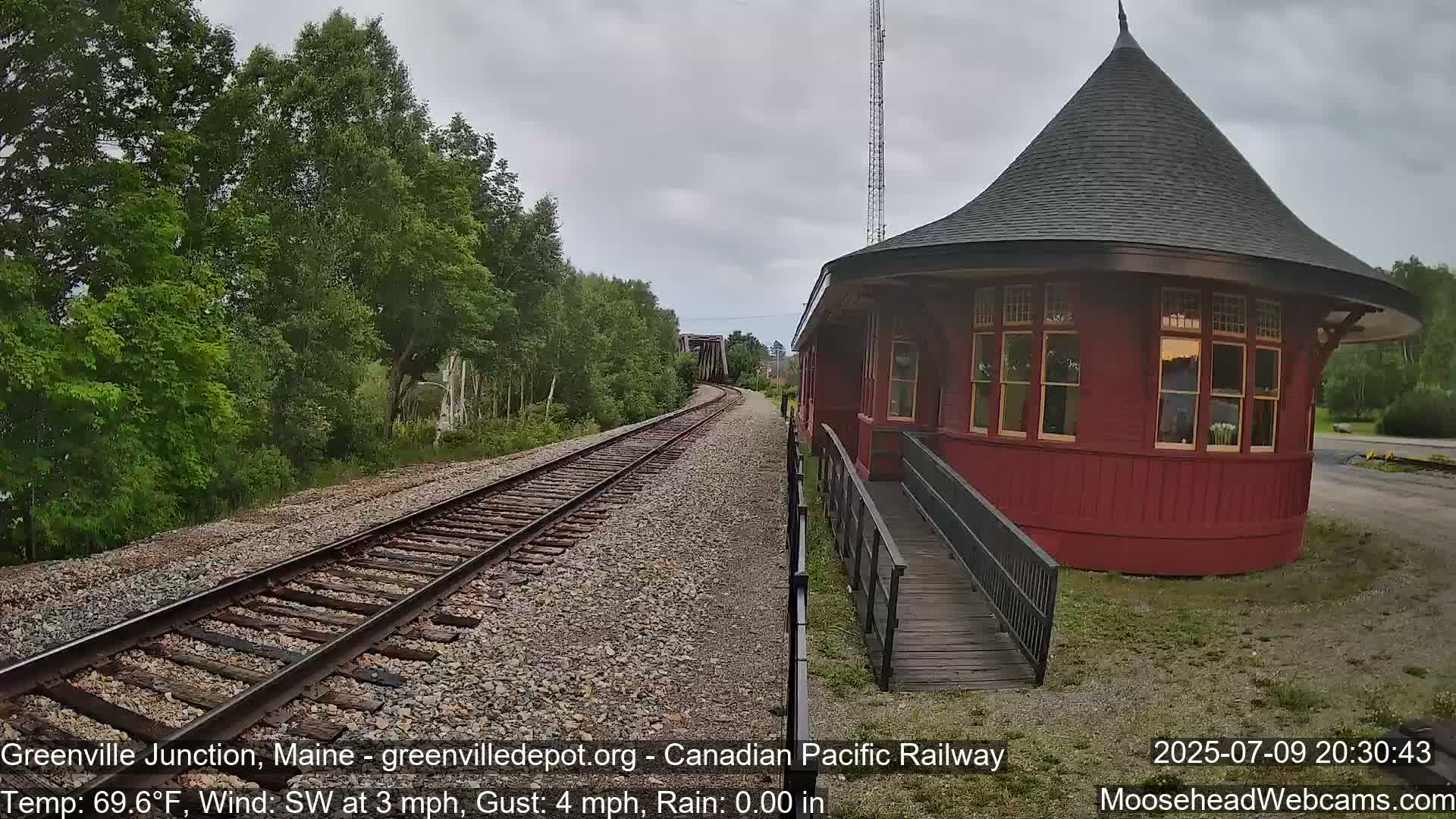 Canadian Pacific Railway , Live Cam , Greenville Junction - Greenville , Maine ,USA