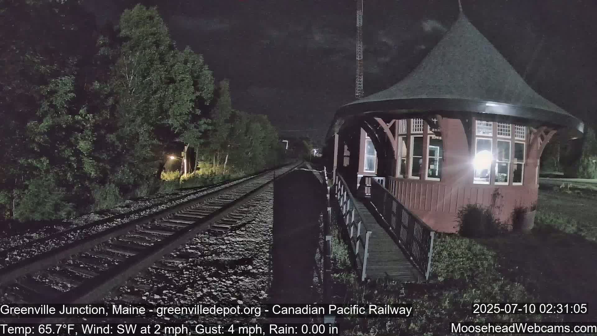 Canadian Pacific Railway , Live Cam , Greenville Junction - Greenville , Maine ,USA