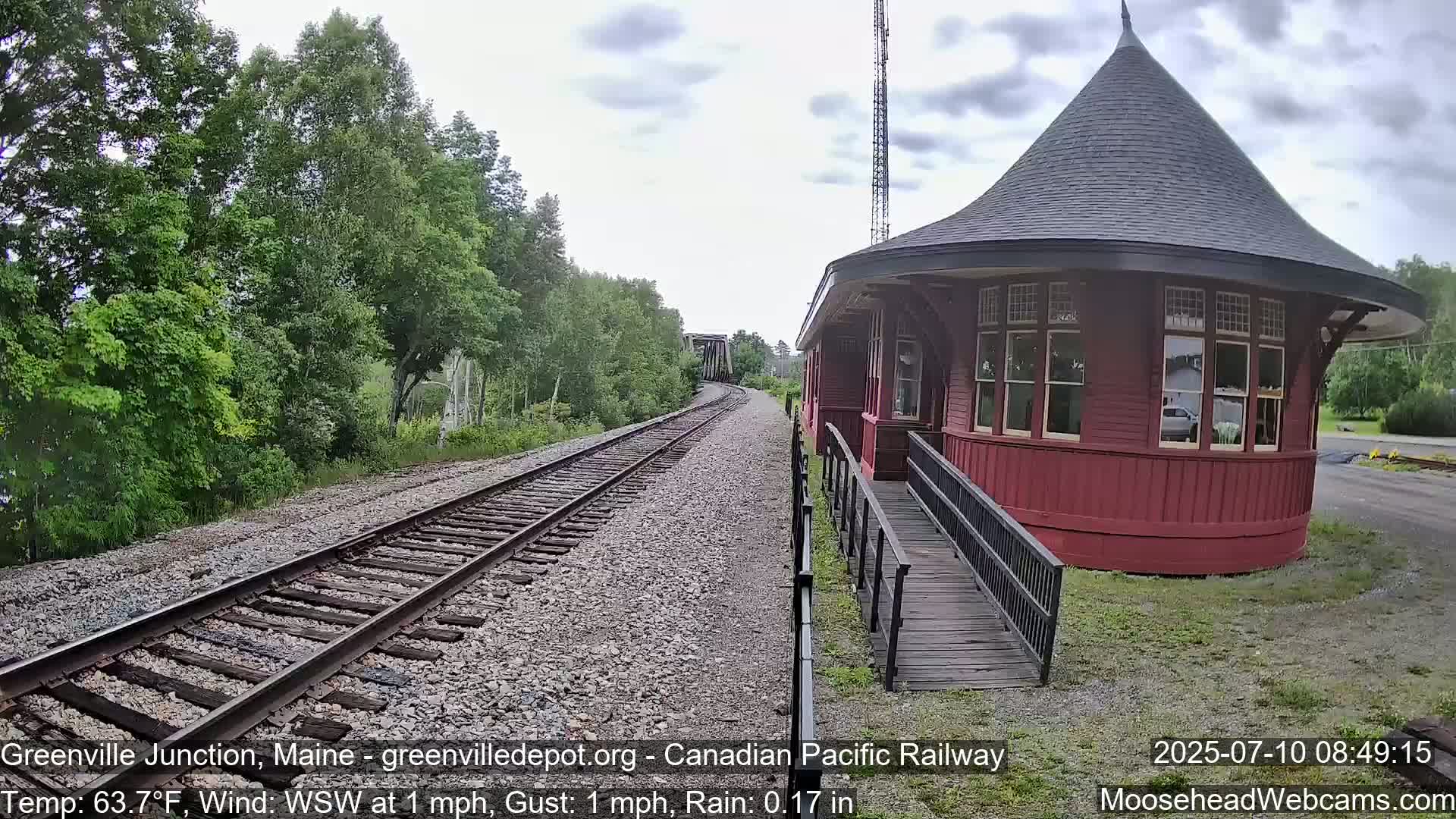 Canadian Pacific Railway , Live Cam , Greenville Junction - Greenville , Maine ,USA