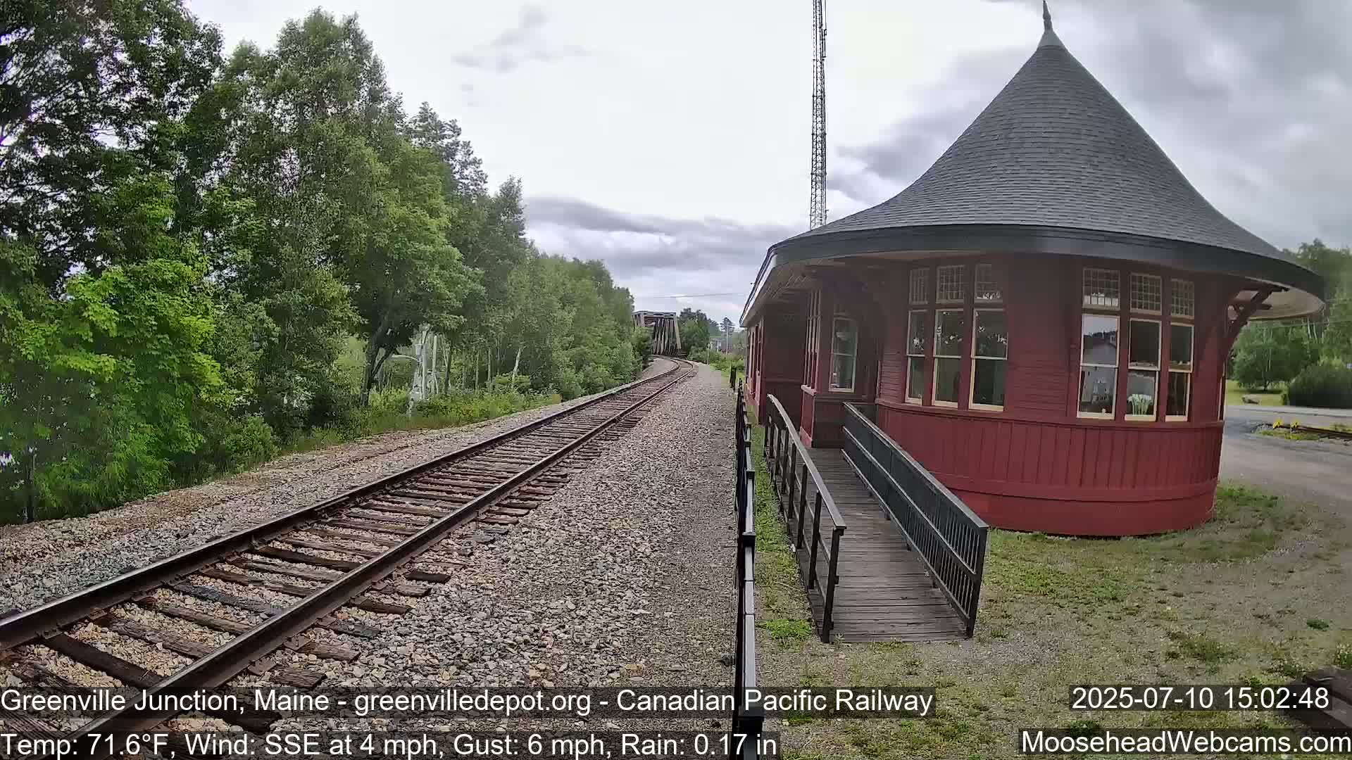 Canadian Pacific Railway , Live Cam , Greenville Junction - Greenville , Maine ,USA