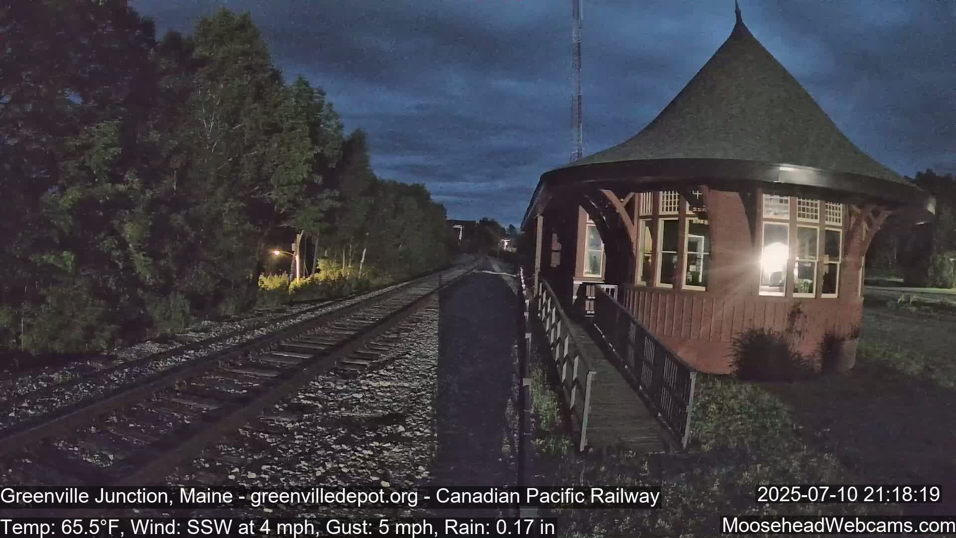 Canadian Pacific Railway , Live Cam , Greenville Junction - Greenville , Maine ,USA