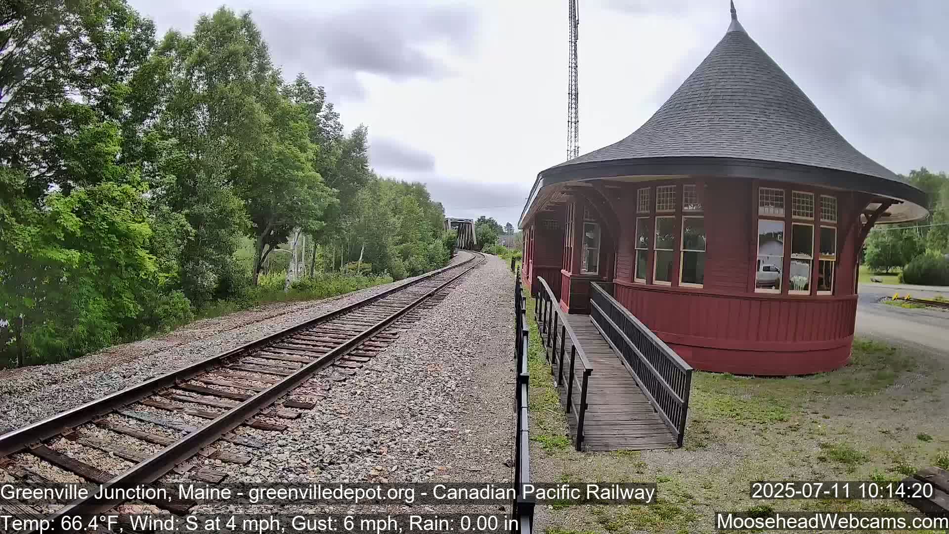 Canadian Pacific Railway , Live Cam , Greenville Junction - Greenville , Maine ,USA