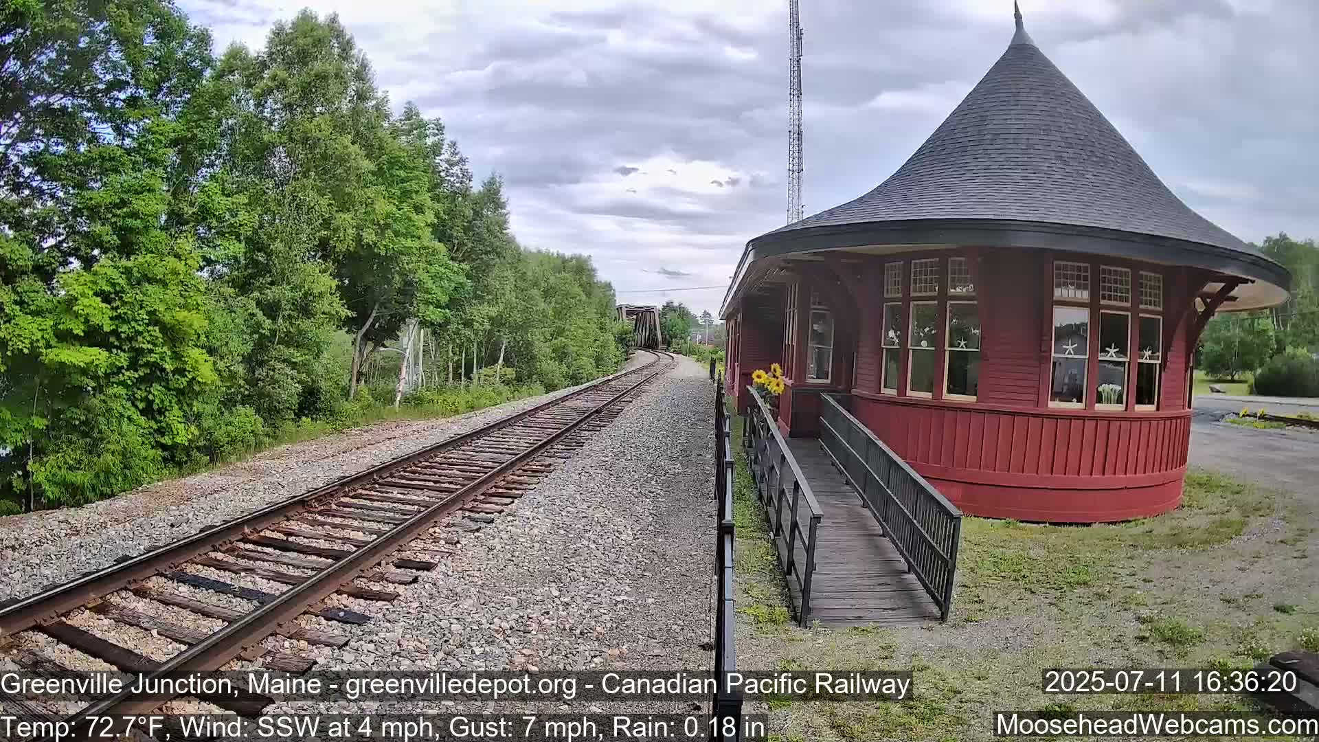 Canadian Pacific Railway , Live Cam , Greenville Junction - Greenville , Maine ,USA