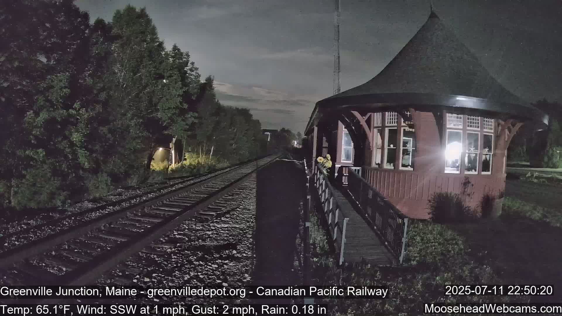 Canadian Pacific Railway , Live Cam , Greenville Junction - Greenville , Maine ,USA