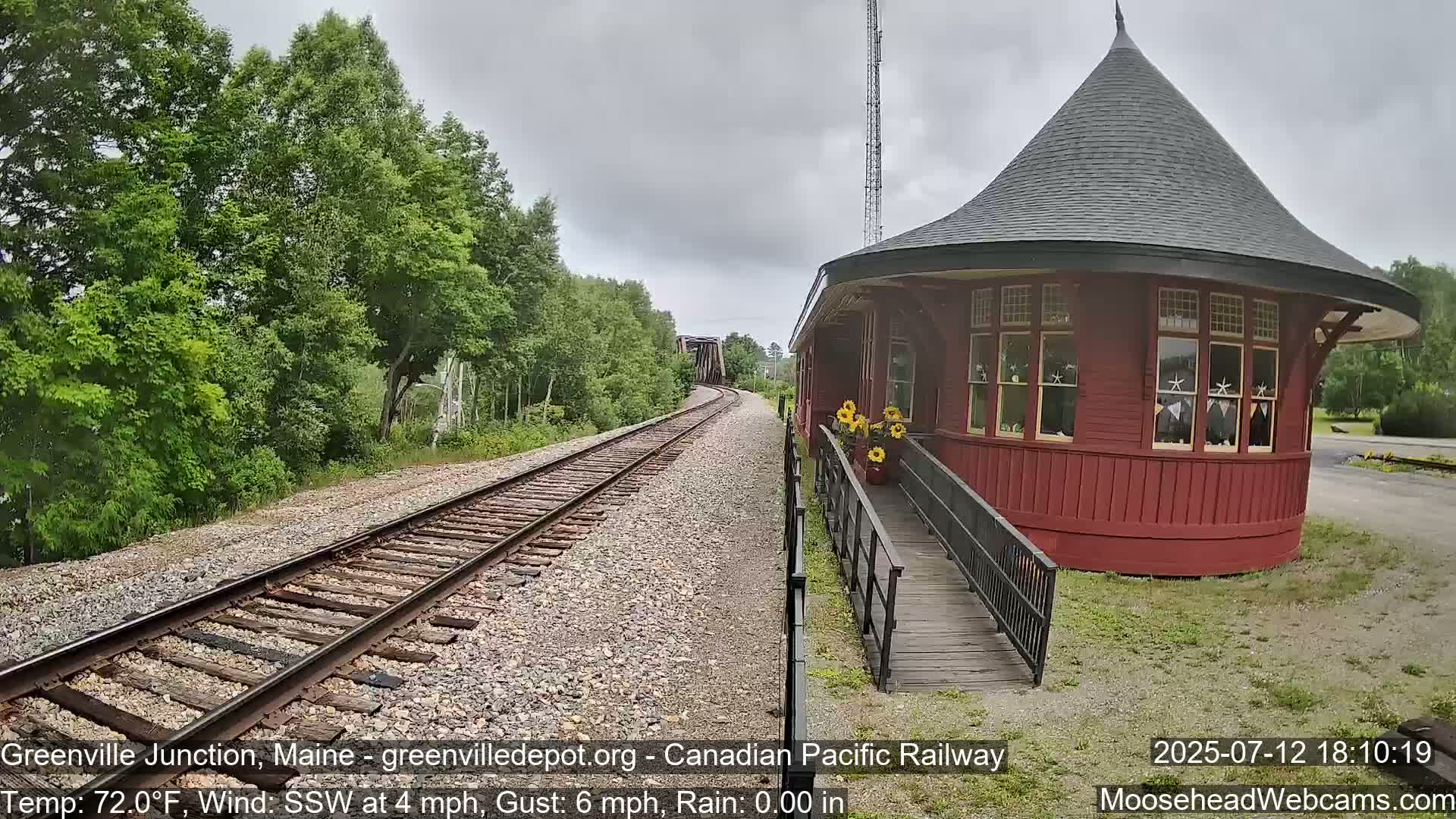 Canadian Pacific Railway , Live Cam , Greenville Junction - Greenville , Maine ,USA