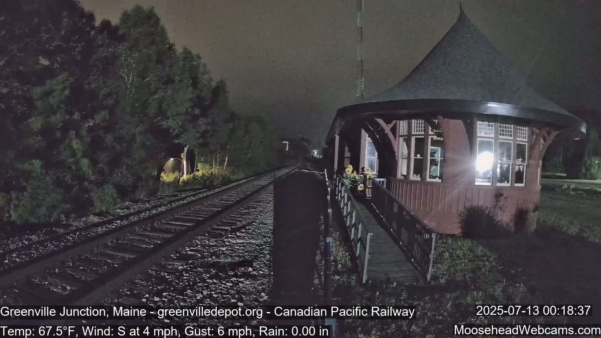 Canadian Pacific Railway , Live Cam , Greenville Junction - Greenville , Maine ,USA