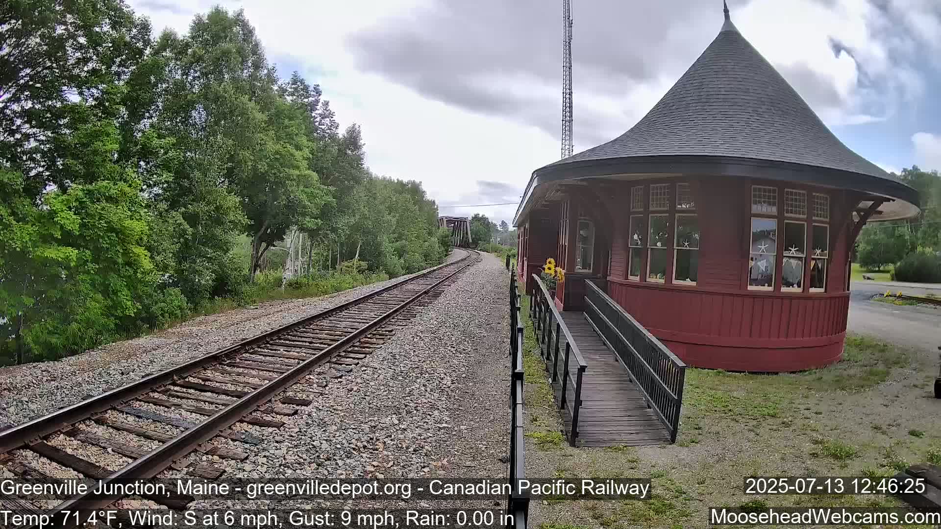 Canadian Pacific Railway , Live Cam , Greenville Junction - Greenville , Maine ,USA