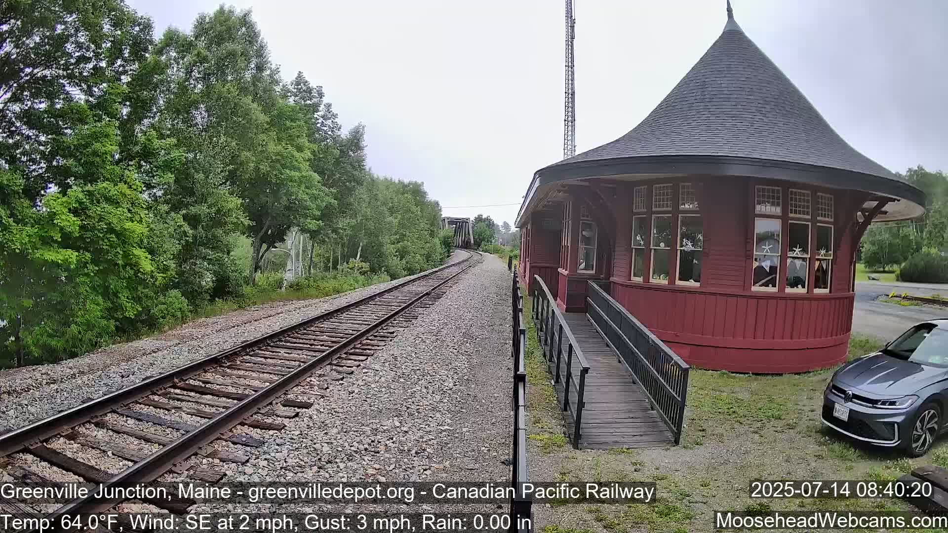 Canadian Pacific Railway , Live Cam , Greenville Junction - Greenville , Maine ,USA
