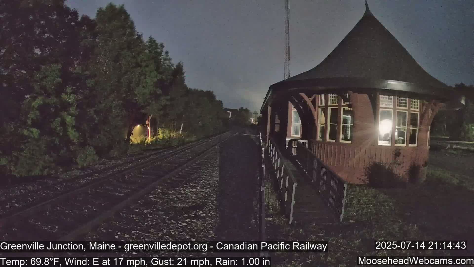 Canadian Pacific Railway , Live Cam , Greenville Junction - Greenville , Maine ,USA
