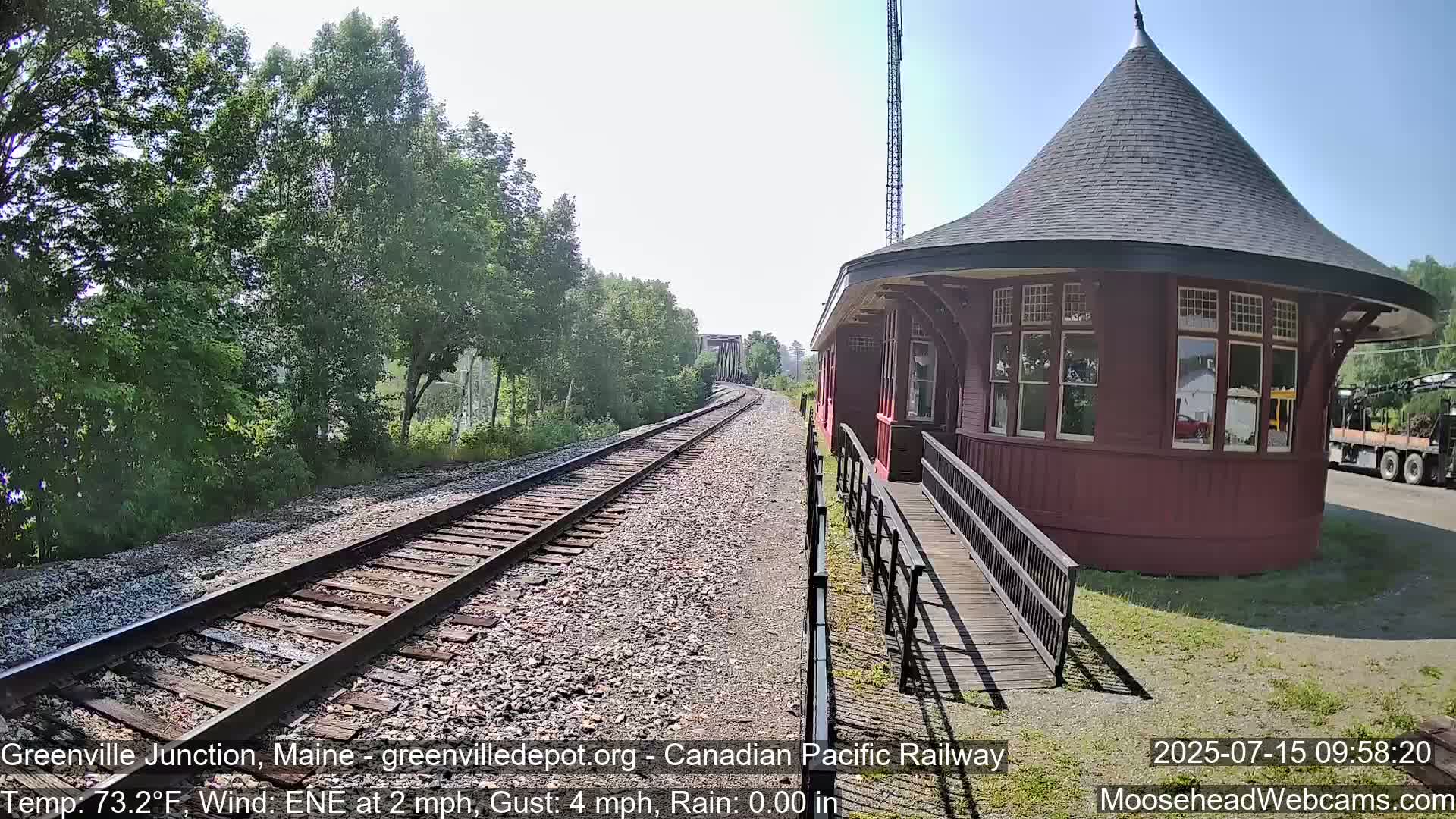 Canadian Pacific Railway , Live Cam , Greenville Junction - Greenville , Maine ,USA