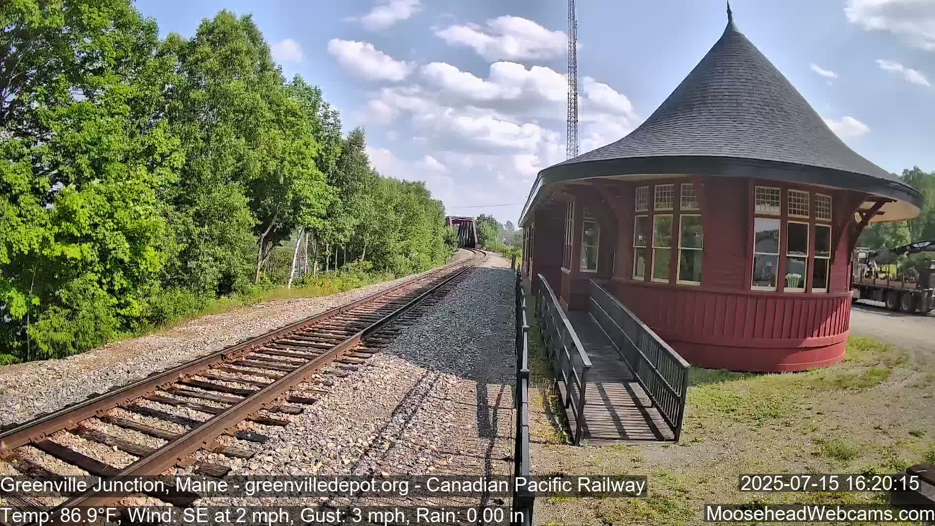 Canadian Pacific Railway , Live Cam , Greenville Junction - Greenville , Maine ,USA