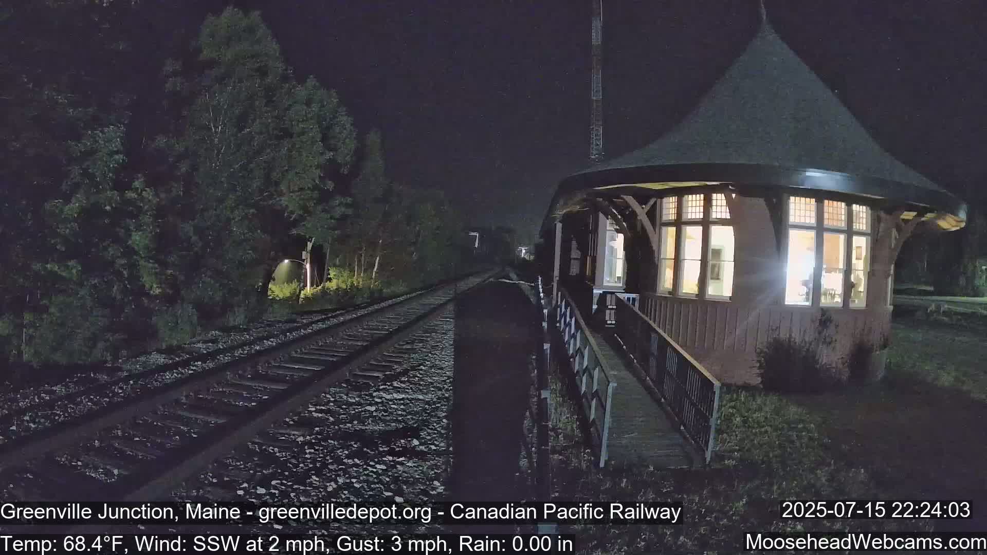 Canadian Pacific Railway , Live Cam , Greenville Junction - Greenville , Maine ,USA