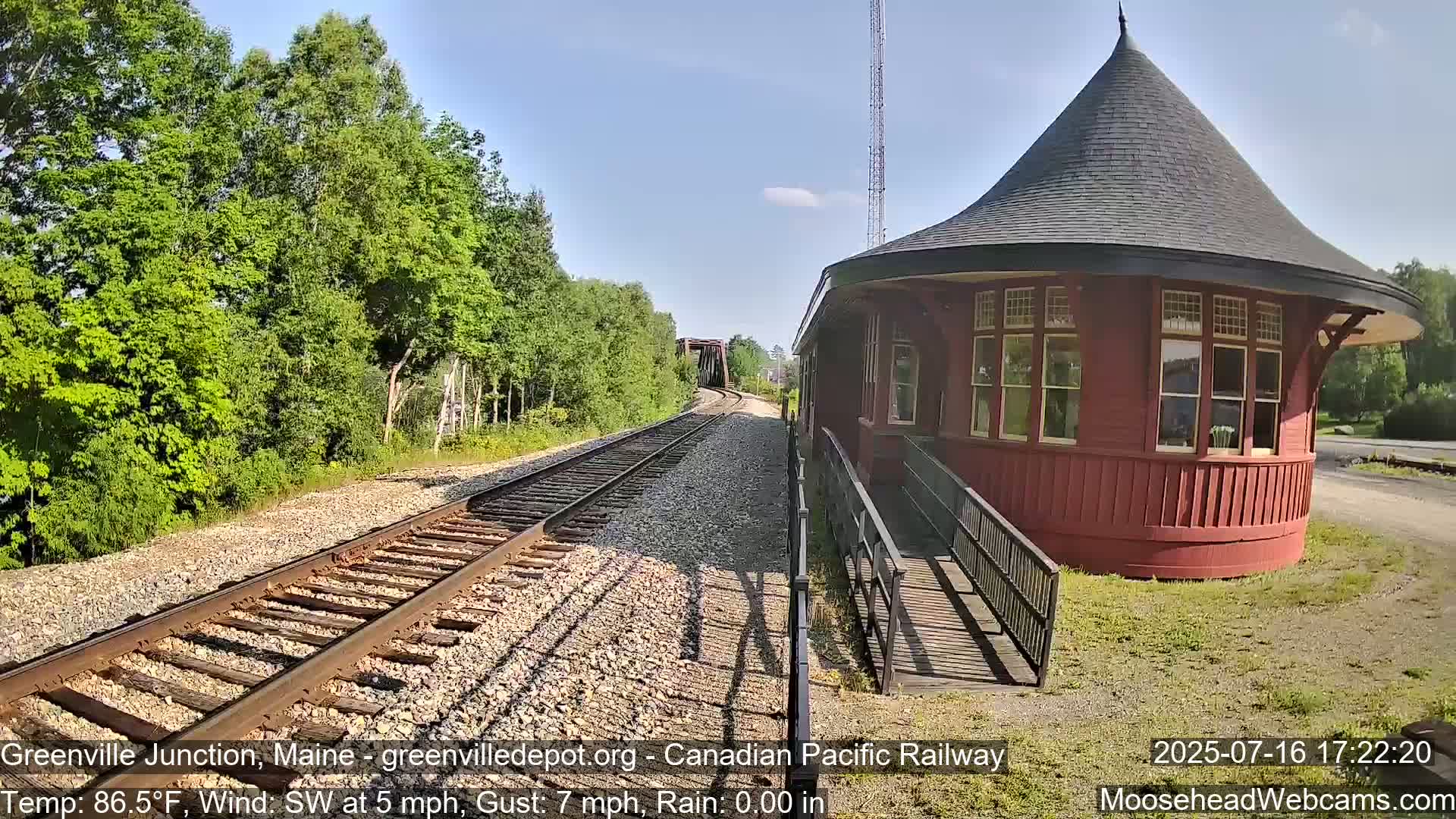 Canadian Pacific Railway , Live Cam , Greenville Junction - Greenville , Maine ,USA