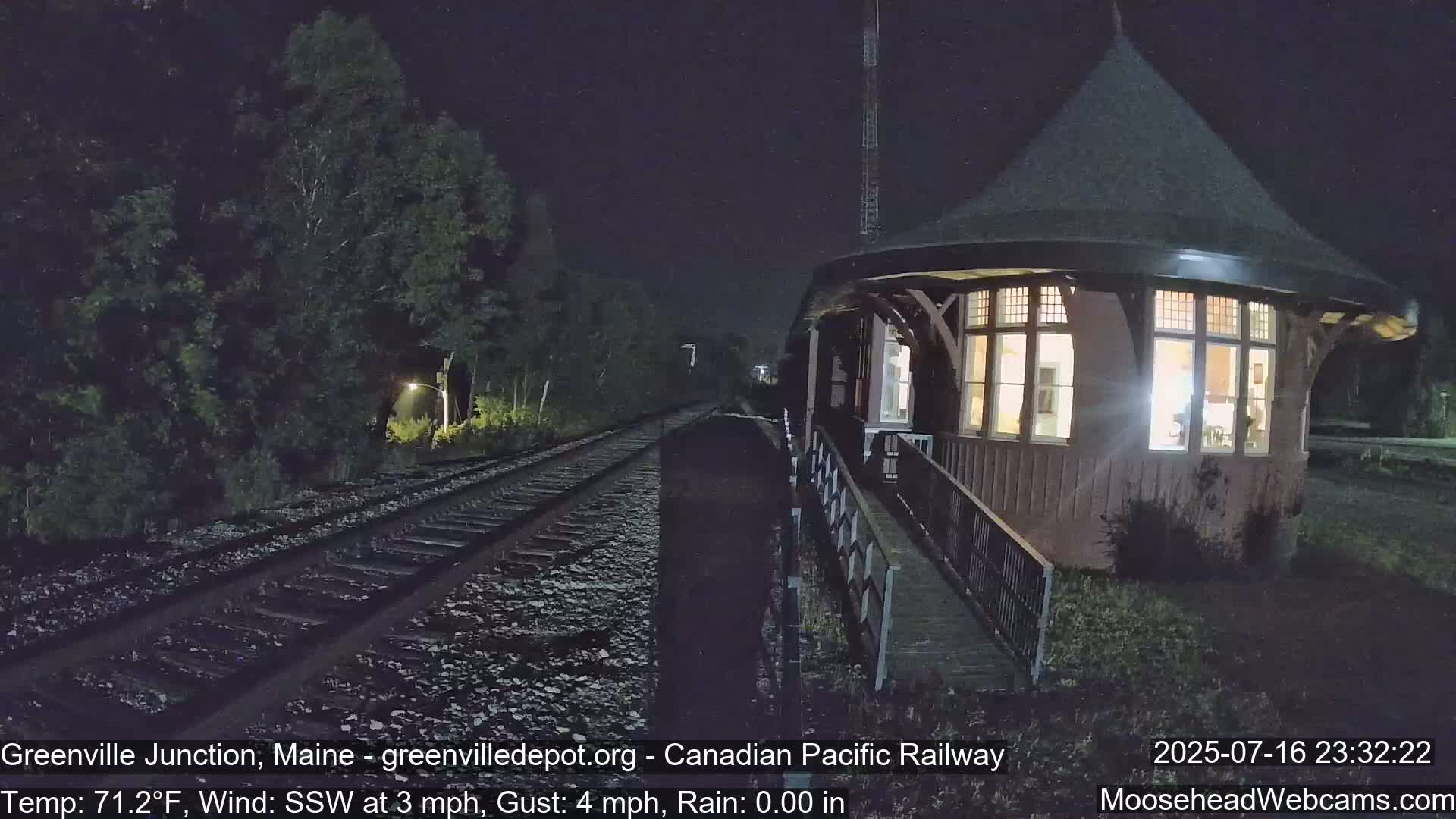 Canadian Pacific Railway , Live Cam , Greenville Junction - Greenville , Maine ,USA