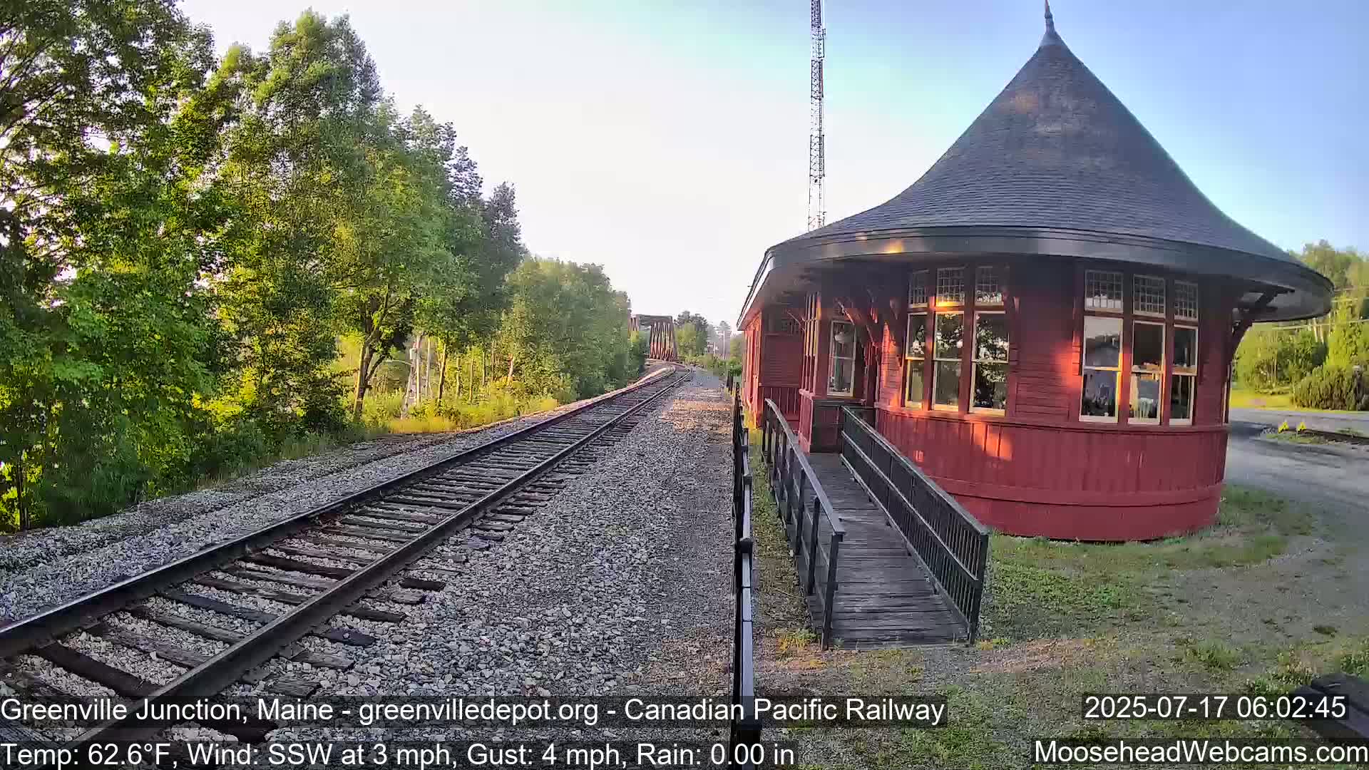 Canadian Pacific Railway , Live Cam , Greenville Junction - Greenville , Maine ,USA