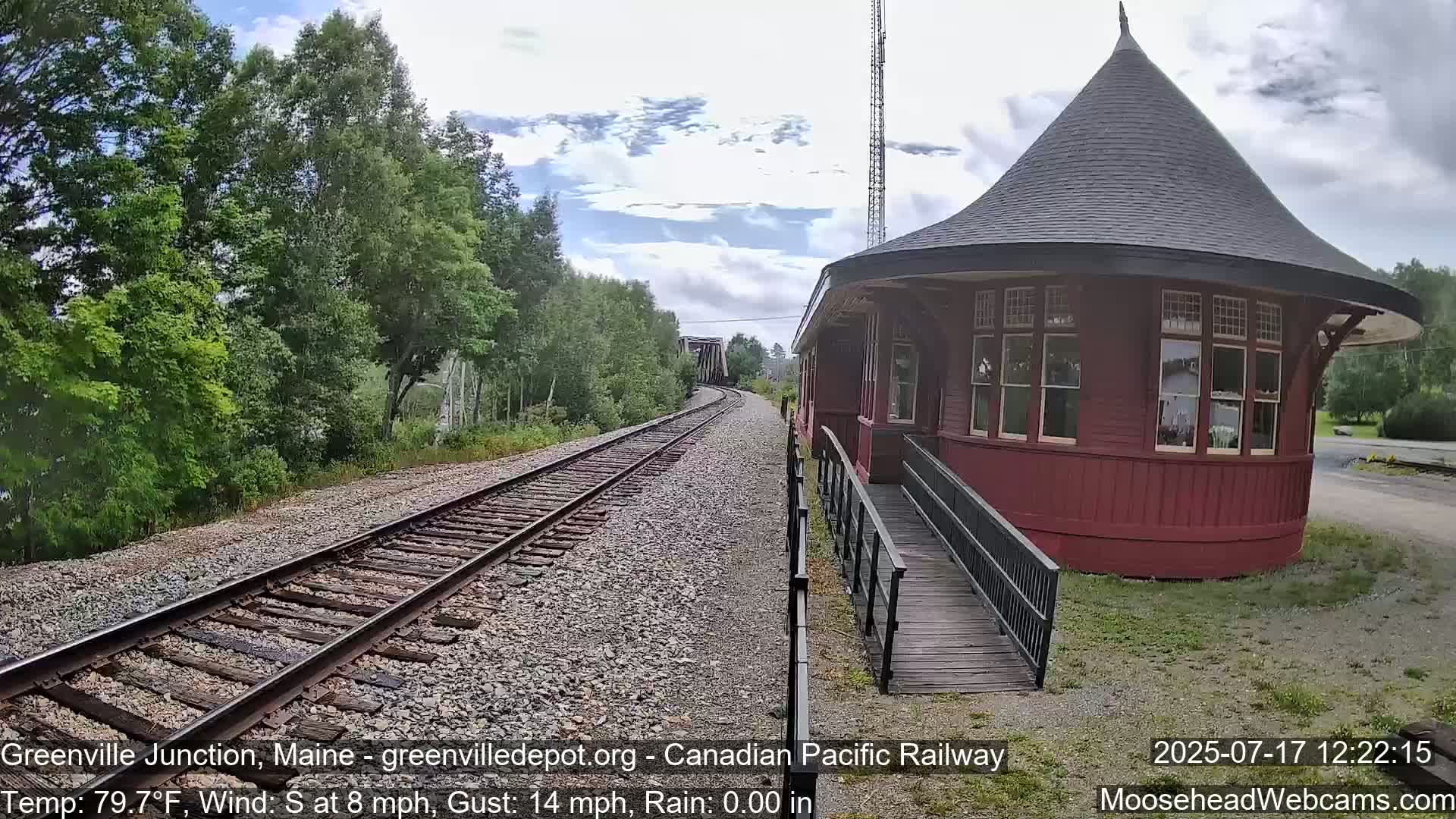 Canadian Pacific Railway , Live Cam , Greenville Junction - Greenville , Maine ,USA