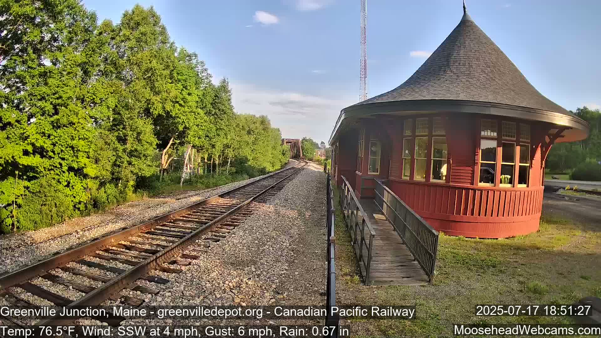 Canadian Pacific Railway , Live Cam , Greenville Junction - Greenville , Maine ,USA