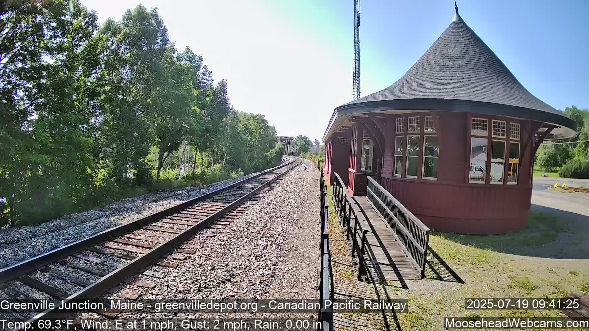 Canadian Pacific Railway , Live Cam , Greenville Junction - Greenville , Maine ,USA