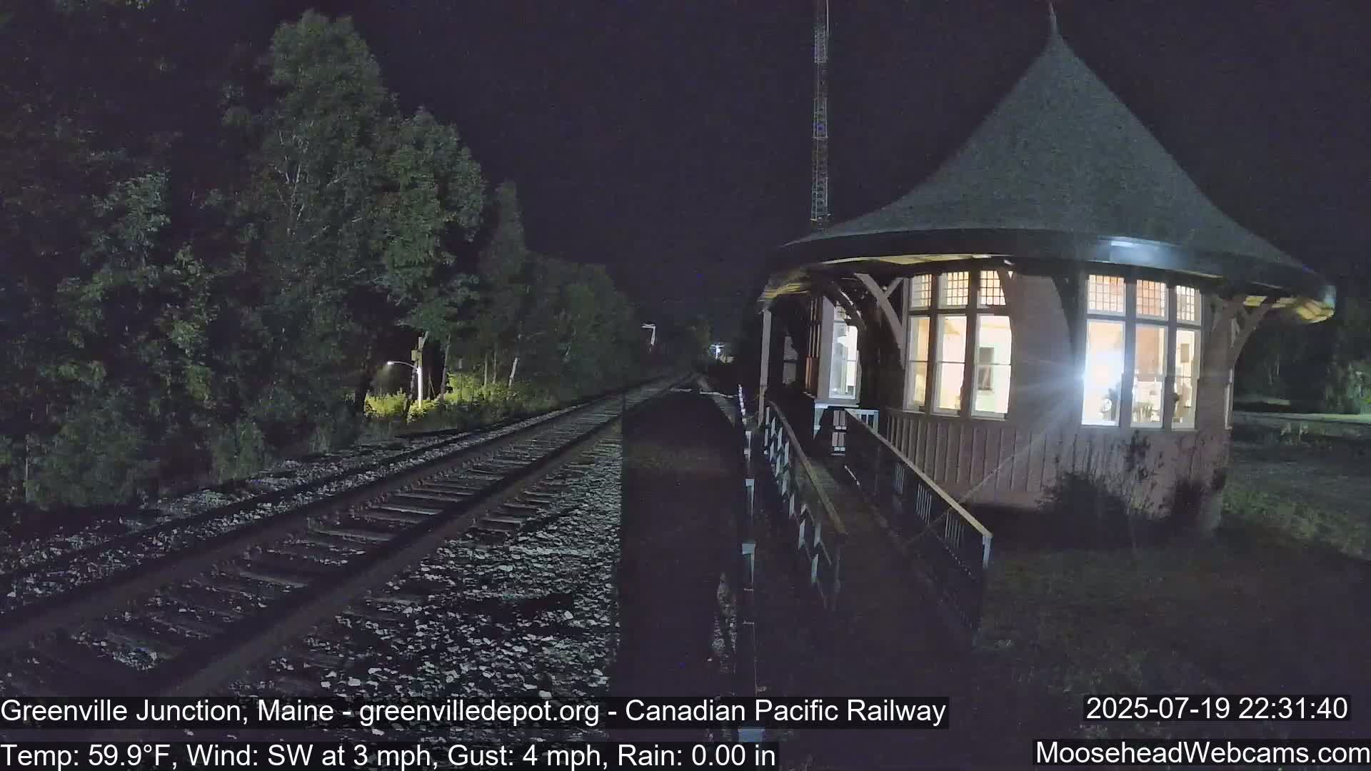 Canadian Pacific Railway , Live Cam , Greenville Junction - Greenville , Maine ,USA