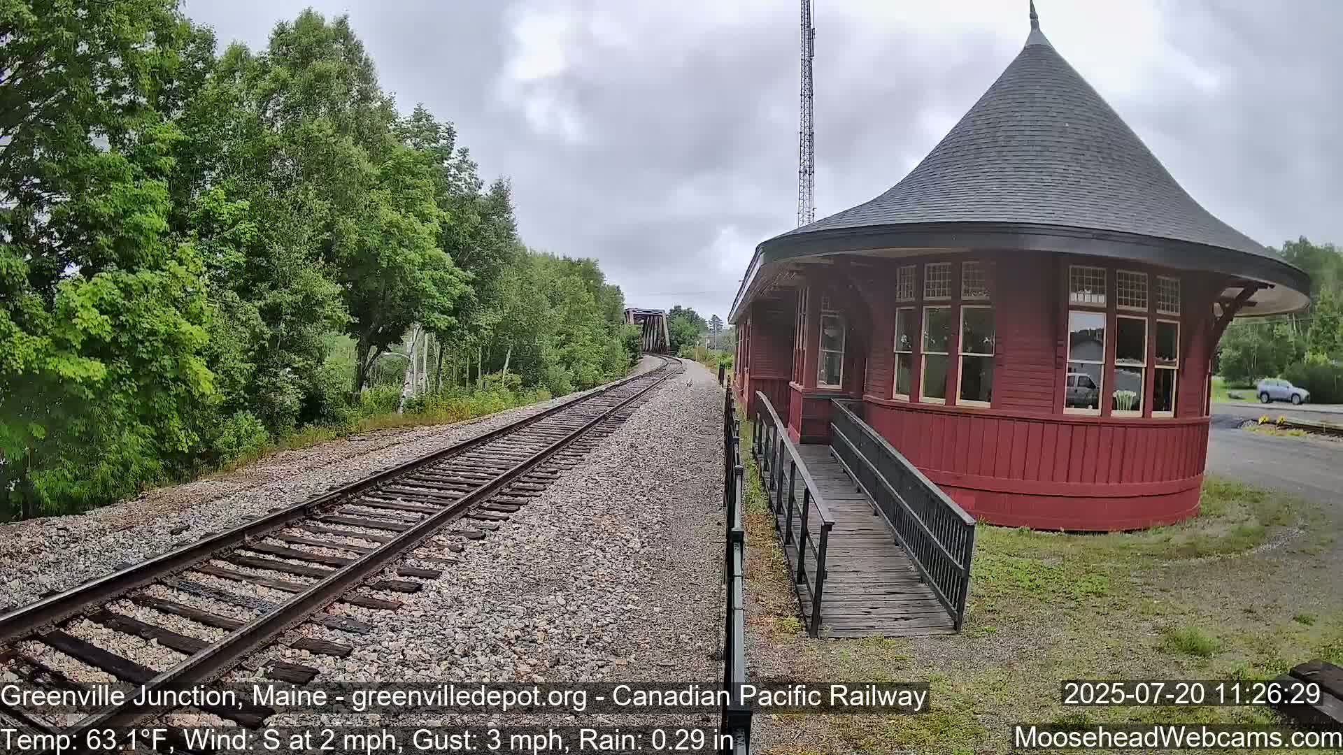 Canadian Pacific Railway , Live Cam , Greenville Junction - Greenville , Maine ,USA