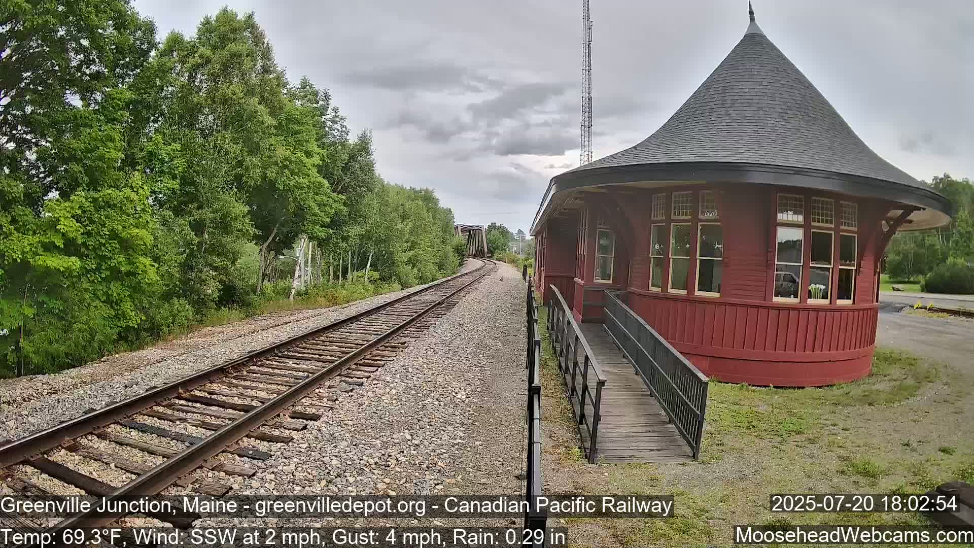 Canadian Pacific Railway , Live Cam , Greenville Junction - Greenville , Maine ,USA