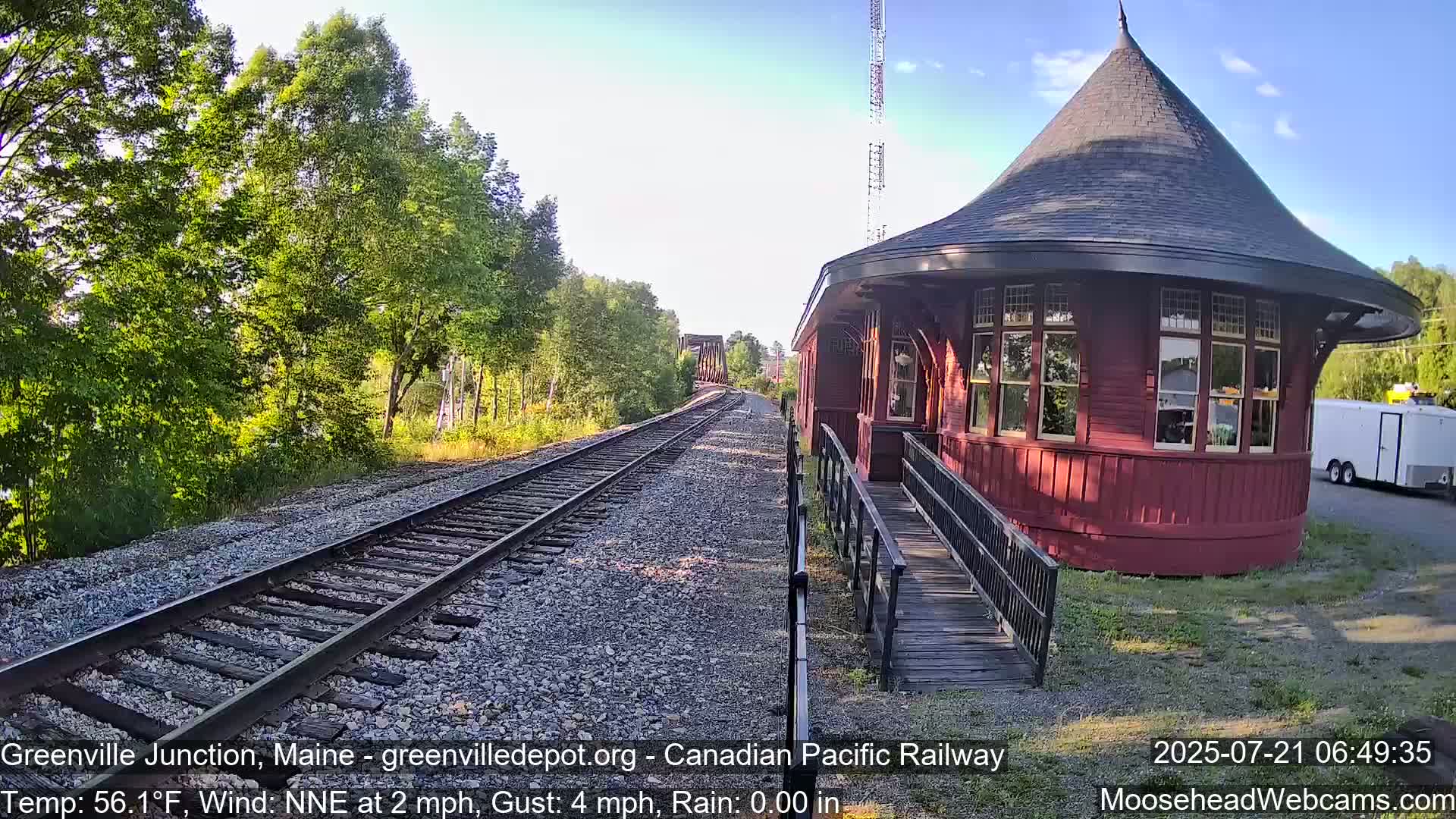 Canadian Pacific Railway , Live Cam , Greenville Junction - Greenville , Maine ,USA
