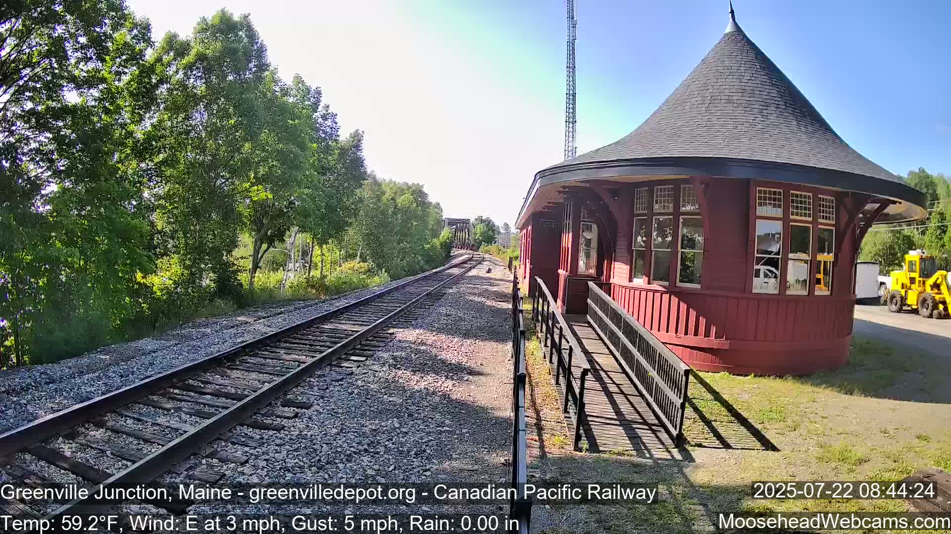 Canadian Pacific Railway , Live Cam , Greenville Junction - Greenville , Maine ,USA