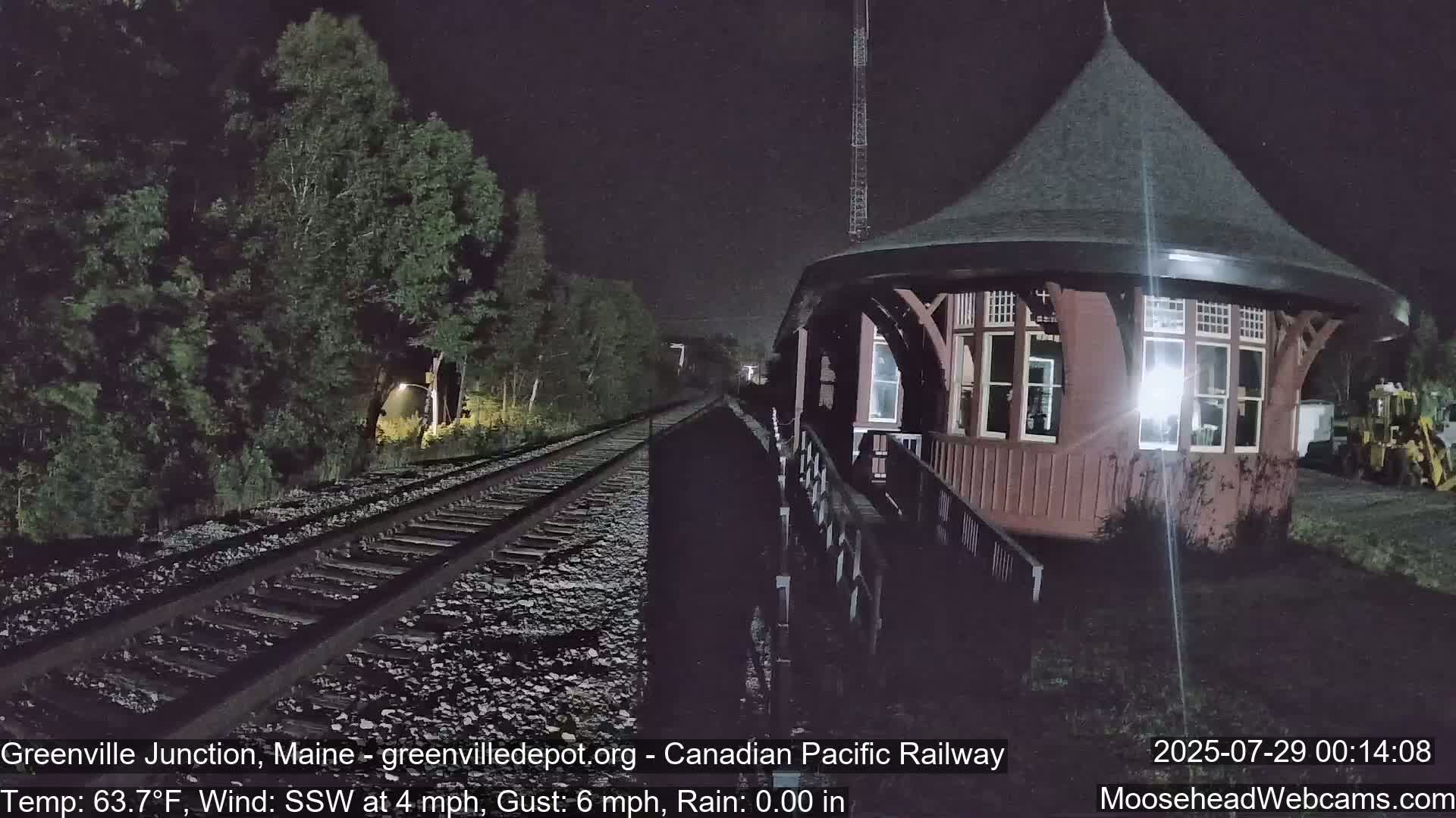 Canadian Pacific Railway , Live Cam , Greenville Junction - Greenville , Maine ,USA