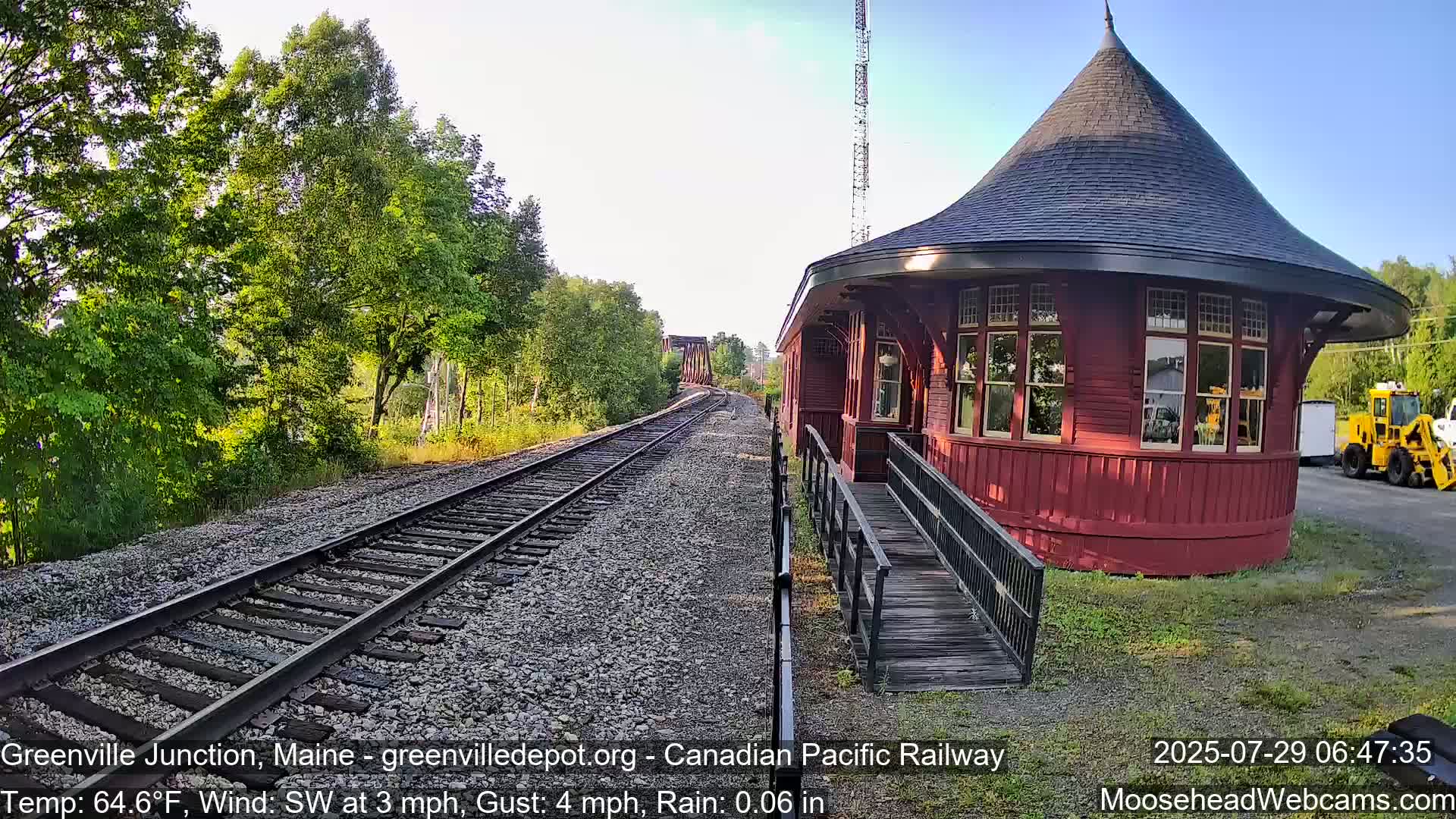 Canadian Pacific Railway , Live Cam , Greenville Junction - Greenville , Maine ,USA