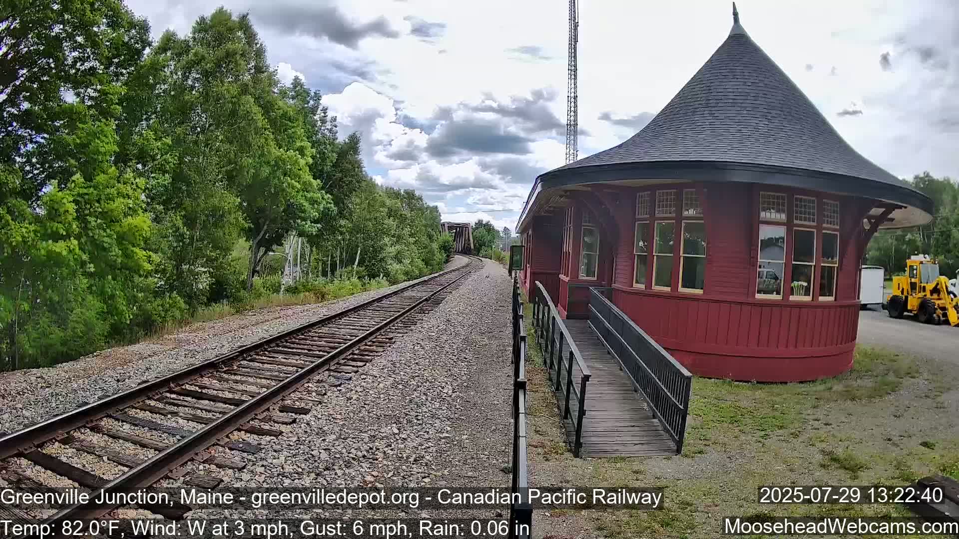 Canadian Pacific Railway , Live Cam , Greenville Junction - Greenville , Maine ,USA