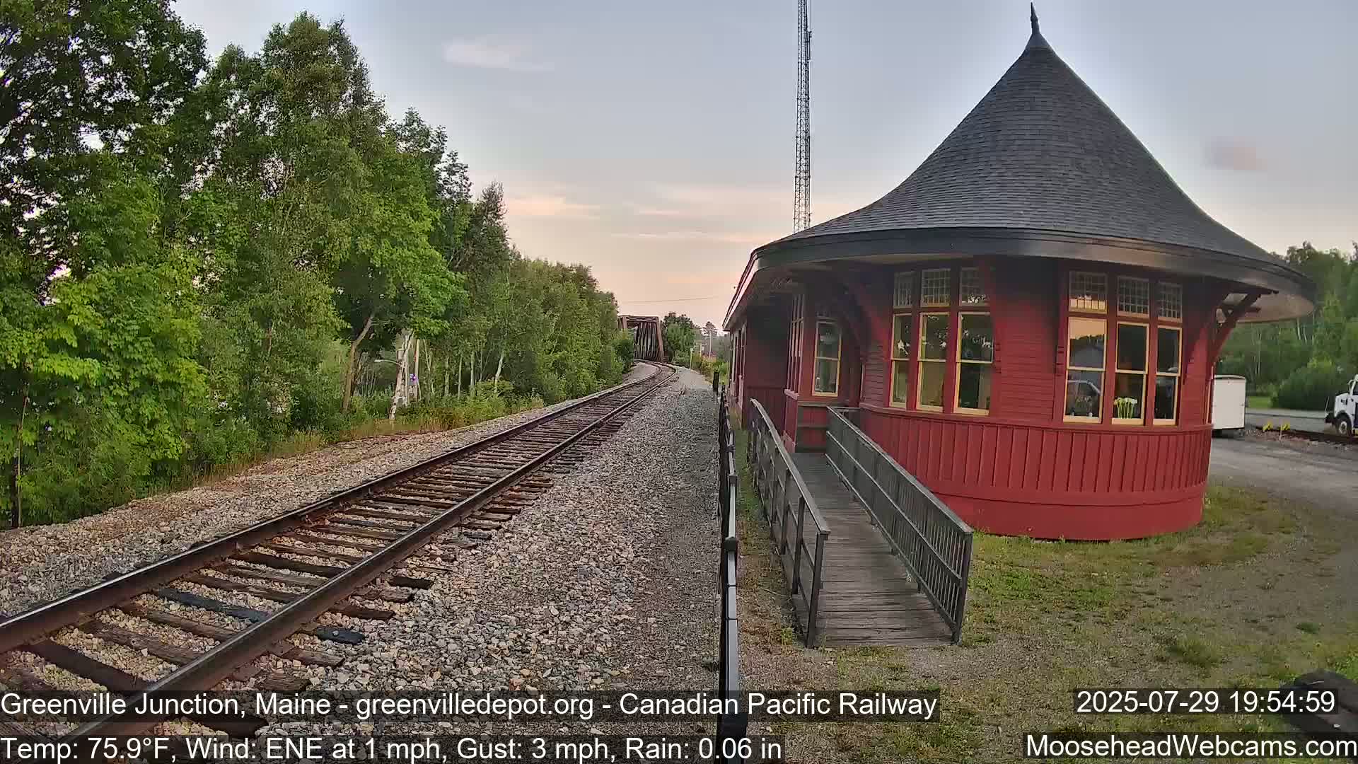 Canadian Pacific Railway , Live Cam , Greenville Junction - Greenville , Maine ,USA