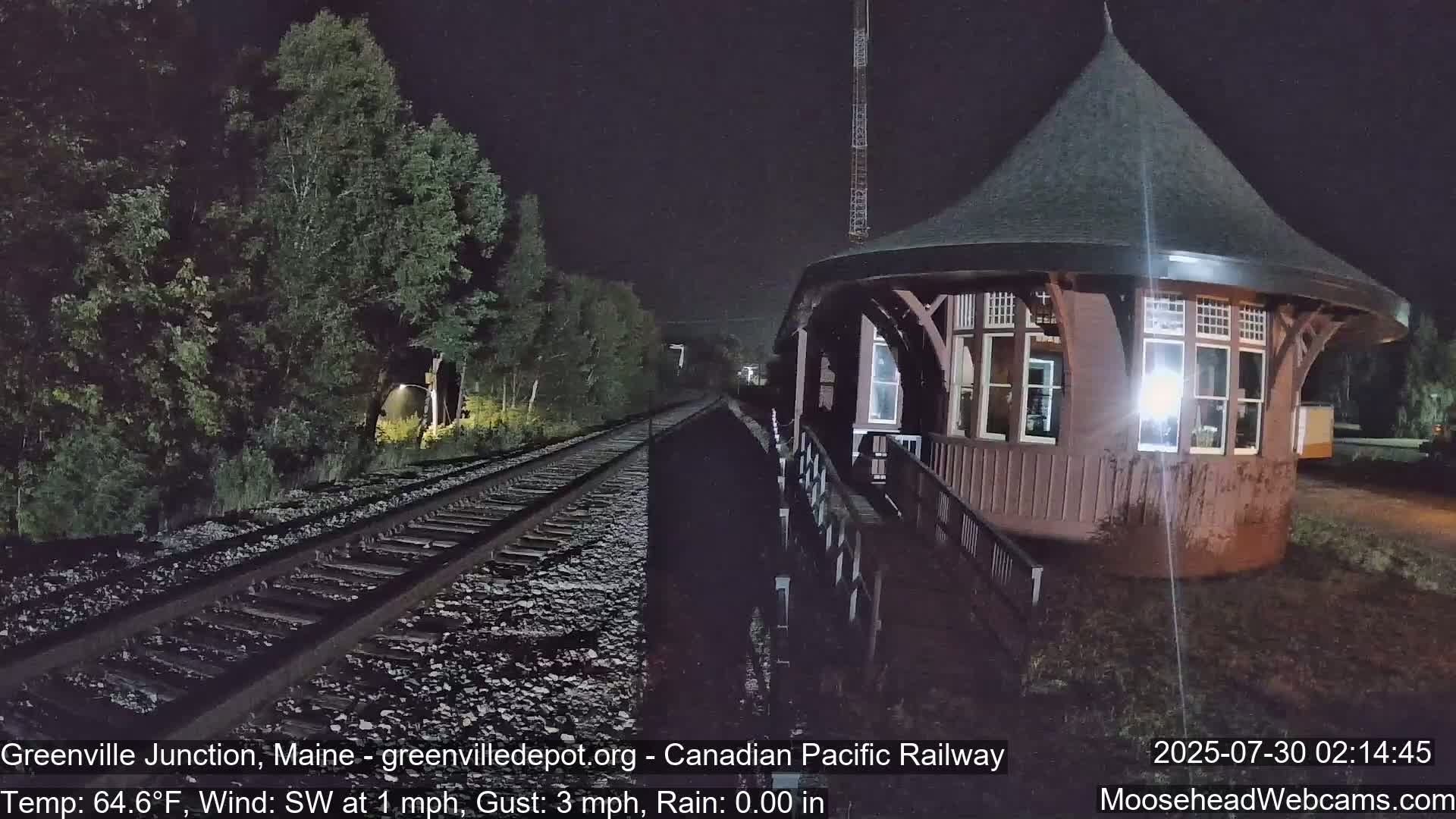 Canadian Pacific Railway , Live Cam , Greenville Junction - Greenville , Maine ,USA
