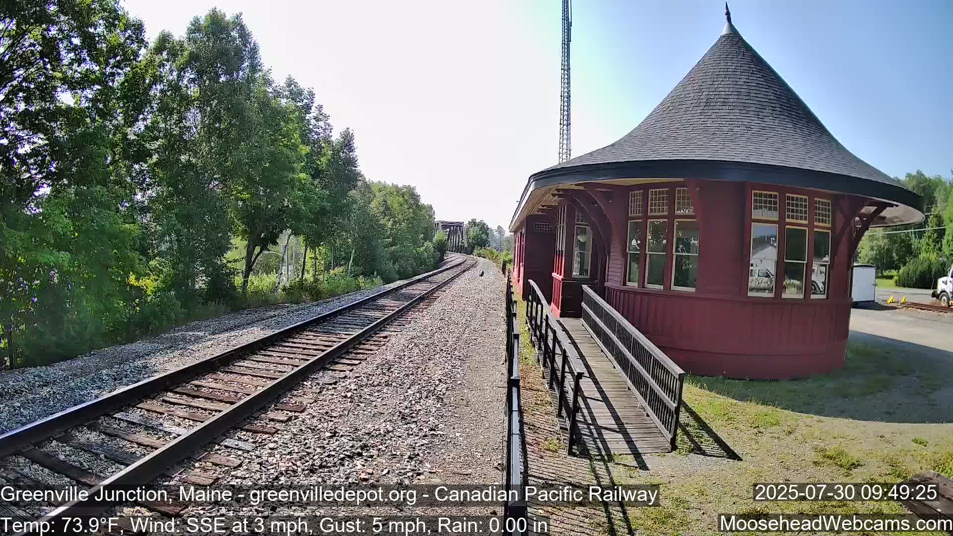 Canadian Pacific Railway , Live Cam , Greenville Junction - Greenville , Maine ,USA