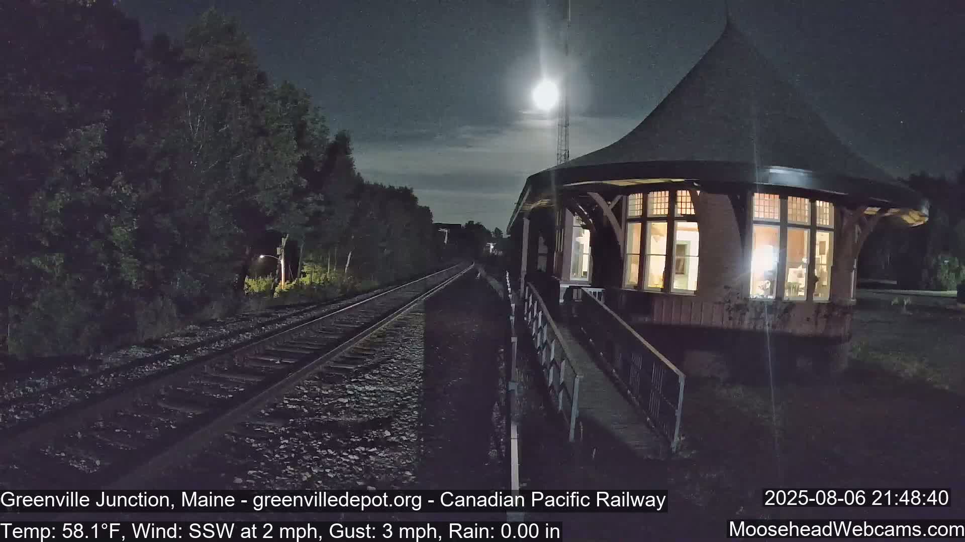 Canadian Pacific Railway , Live Cam , Greenville Junction - Greenville , Maine ,USA