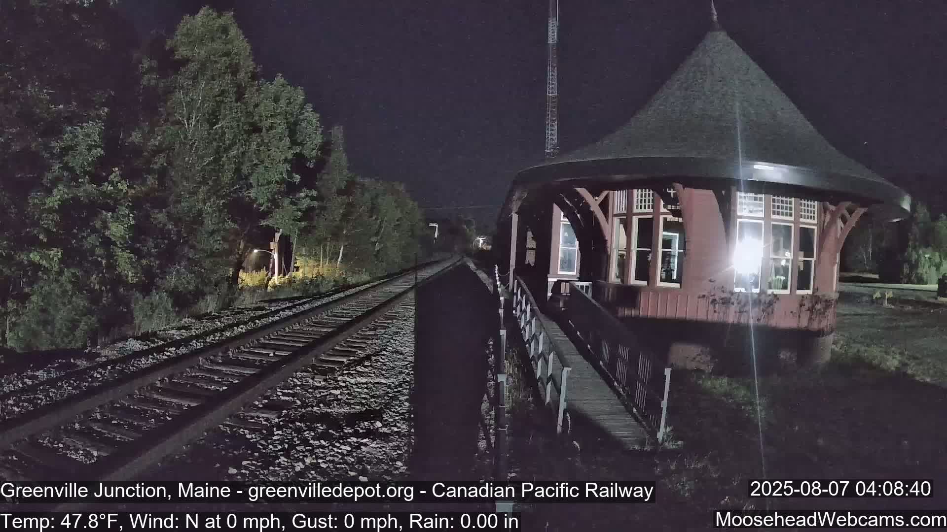 Canadian Pacific Railway , Live Cam , Greenville Junction - Greenville , Maine ,USA