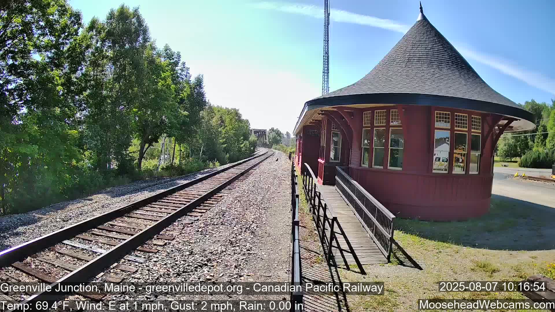 Canadian Pacific Railway , Live Cam , Greenville Junction - Greenville , Maine ,USA